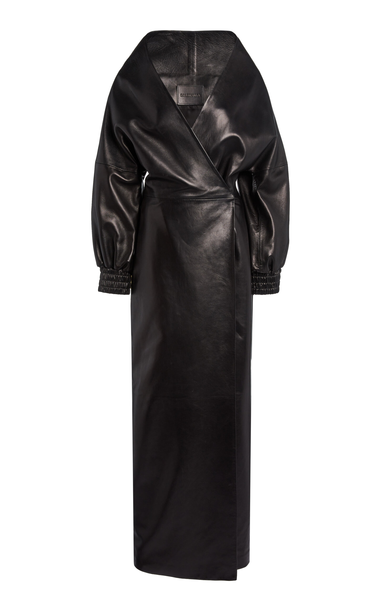 Balenciaga Leather Wrap Dress - Moda Operandi