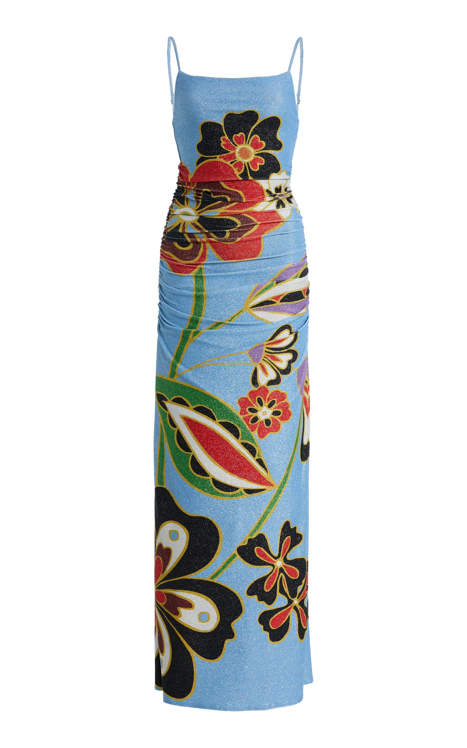 Cala de la Cruz Exclusive La Isla Kim Floral Jersey Maxi Dress - Men's Clothing