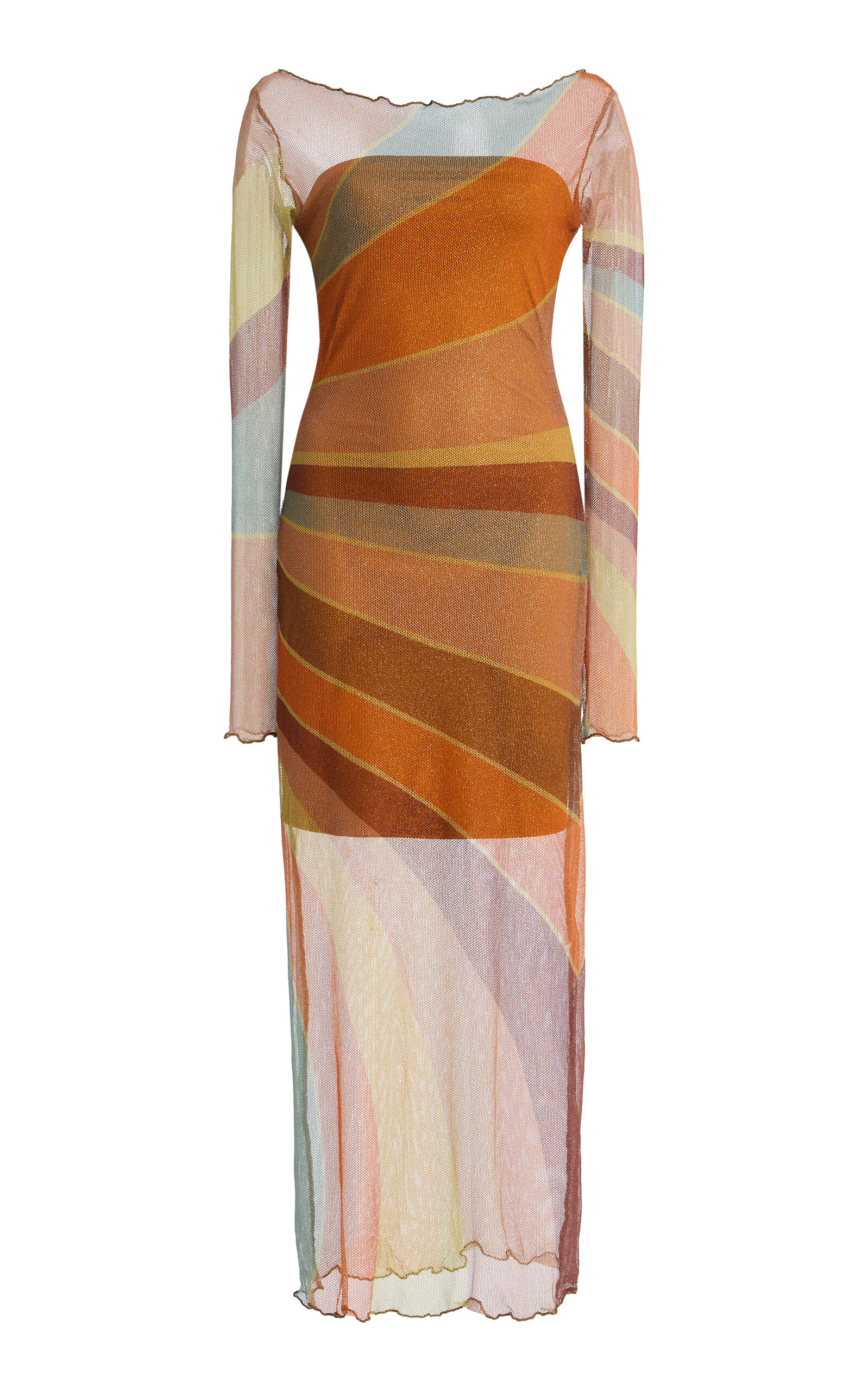 Cala de la Cruz Exclusive La Isla Ursa Sparkling Mesh Midi Dress - Women's Clothing