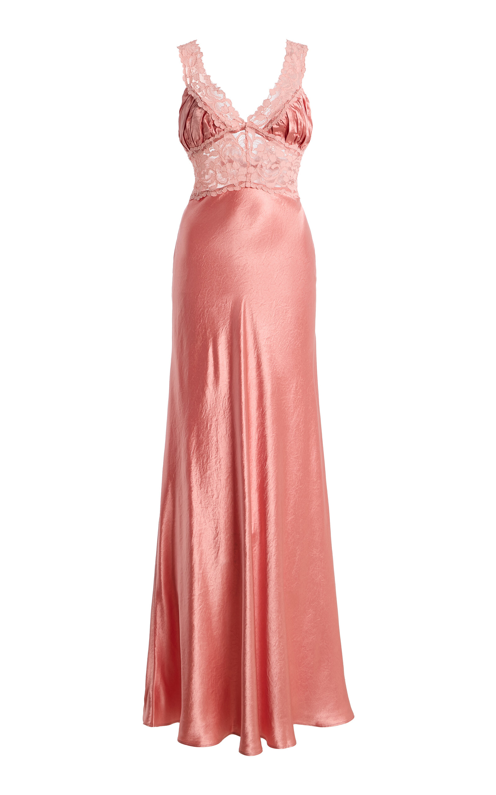 Arcina Ori Exclusive Eveline Satin Maxi Dress In Pink