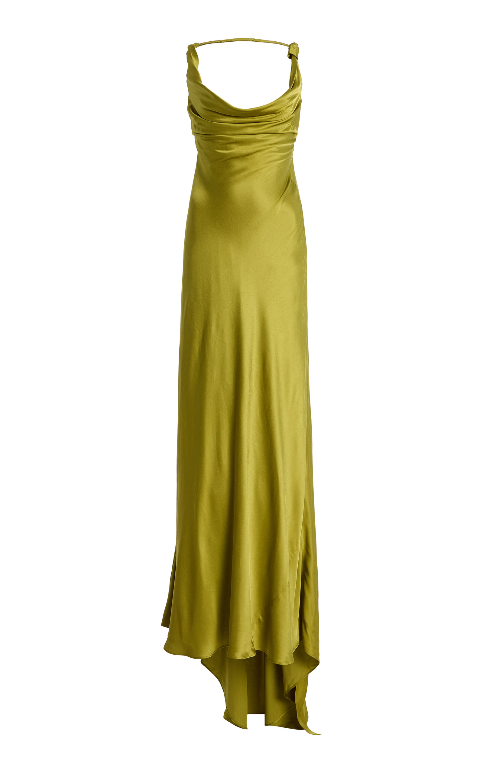 Arcina Ori Exclusive Darcy Satin Maxi Dress In Green