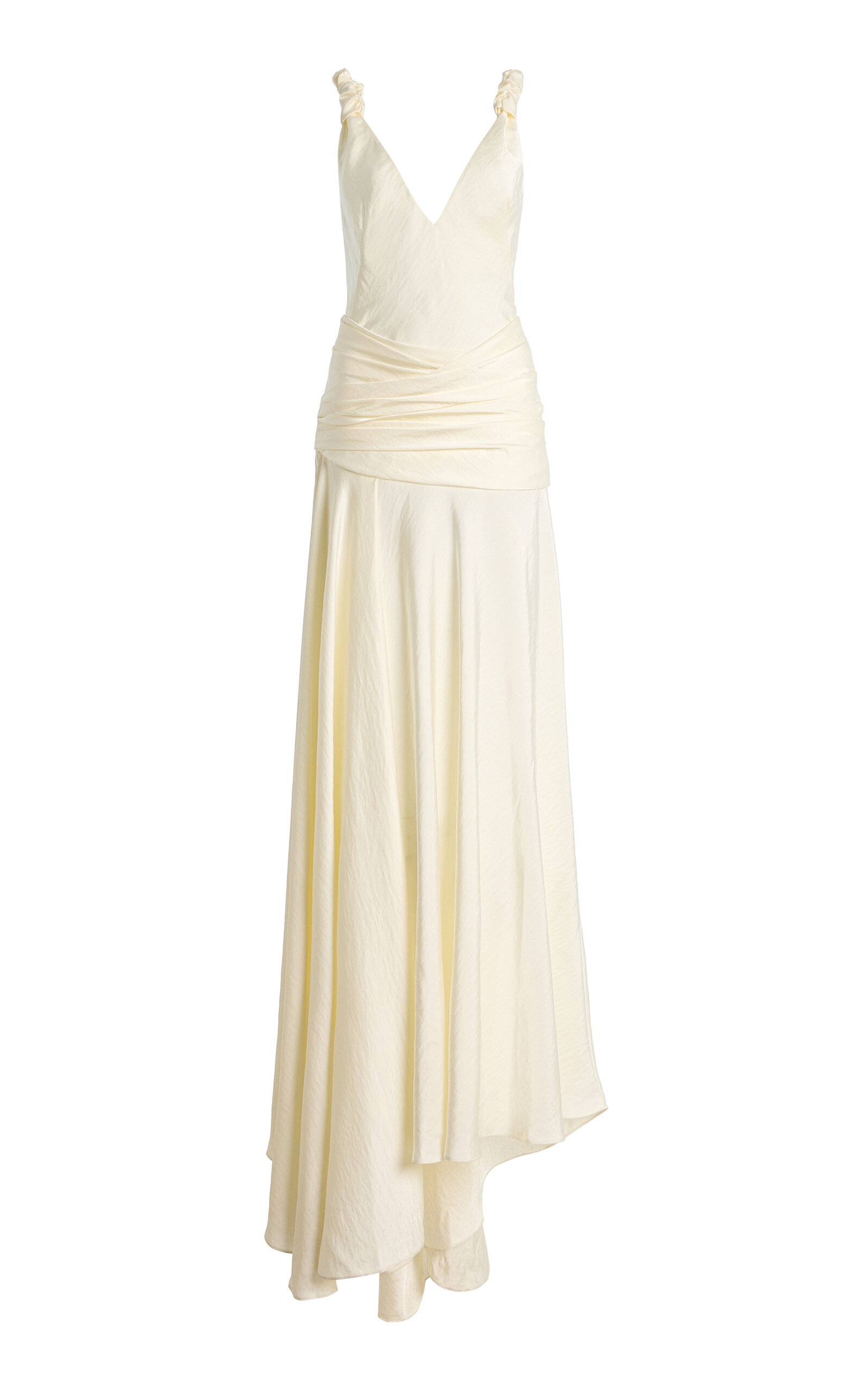 Arcina Ori Exclusive Madalena Crepe Maxi Dress In Neutral