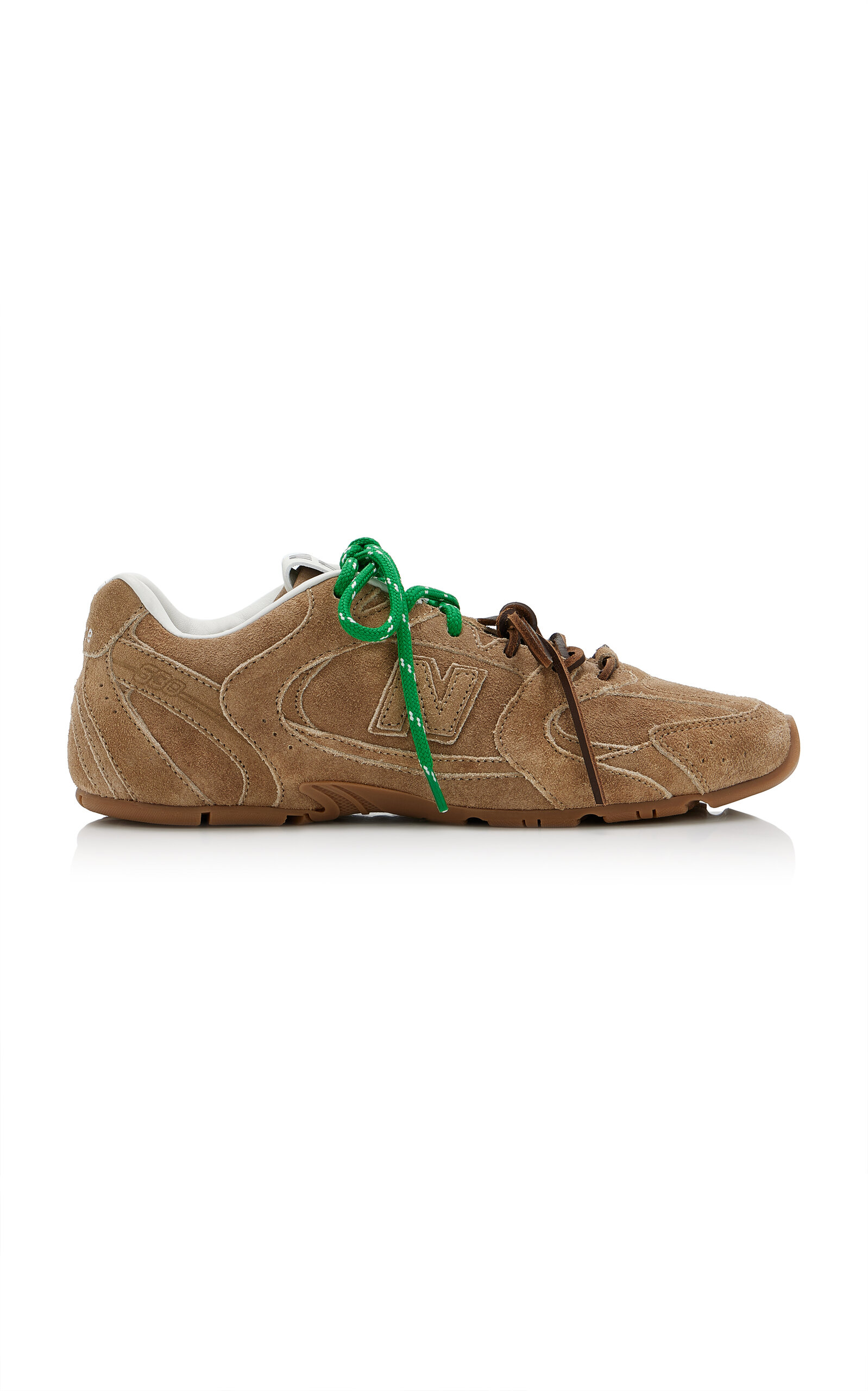 Miu Miu - x New Balance 530 SL Suede Sneakers - Brown - IT 36 - Moda Operandi