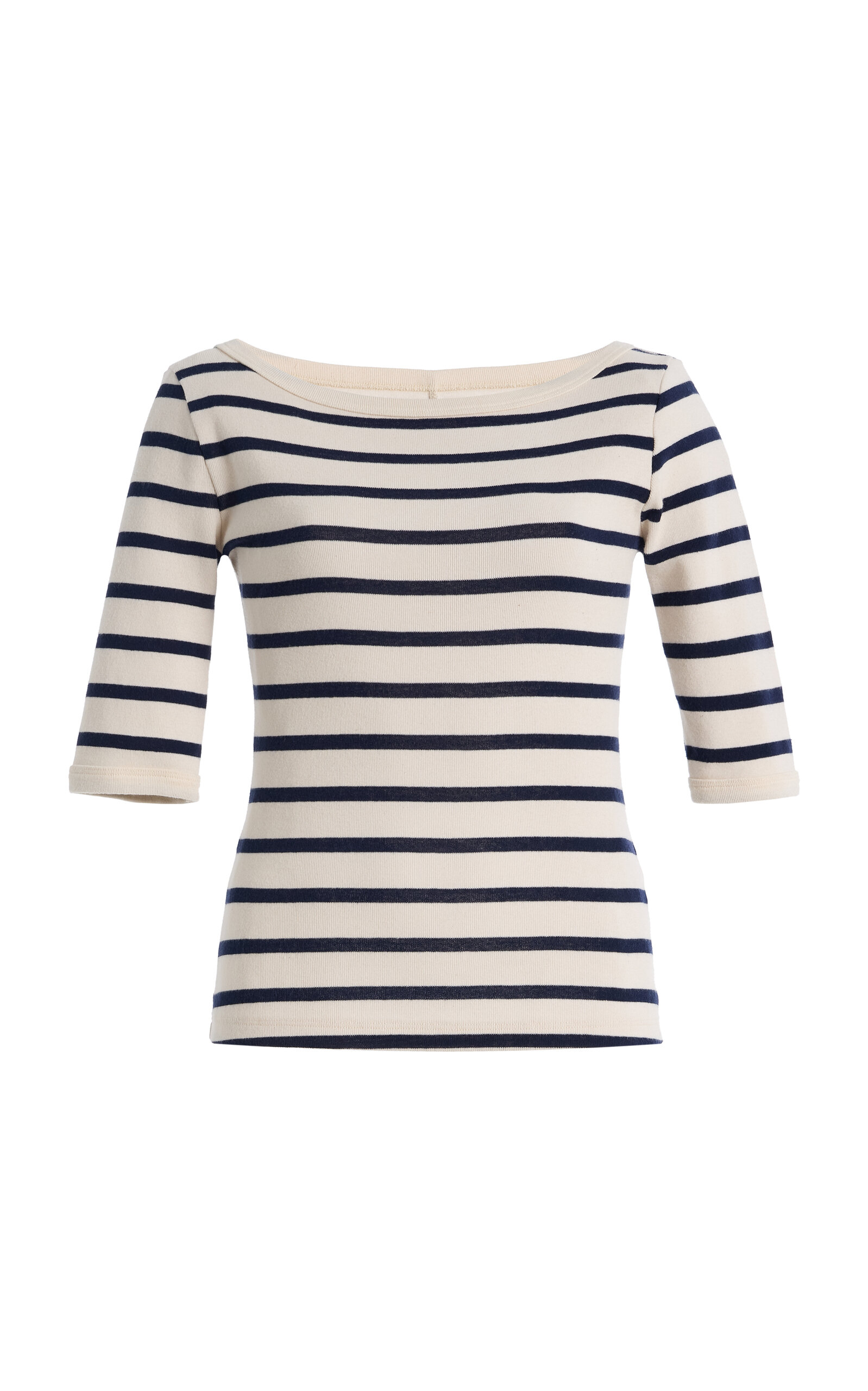 Citizens of Humanity Striped Cotton-Blend Boatneck Slim T-Shirt