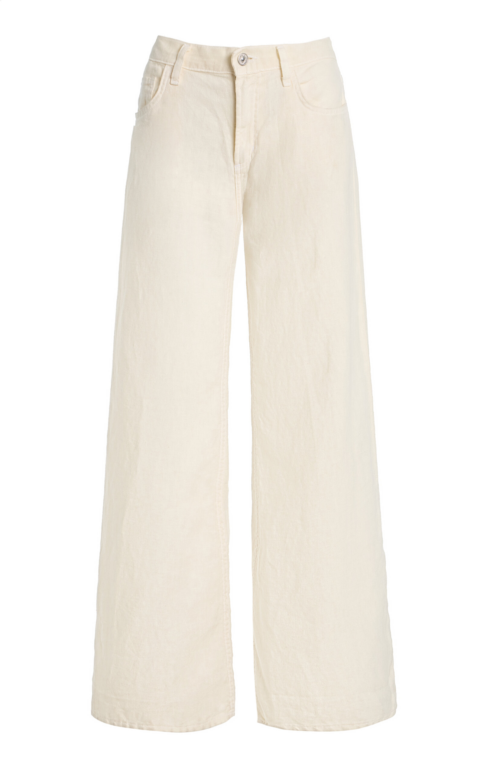 Citizens of Humanity - Nora Low-Rise Linen Trousers - Ivory - 30 - Moda Operandi