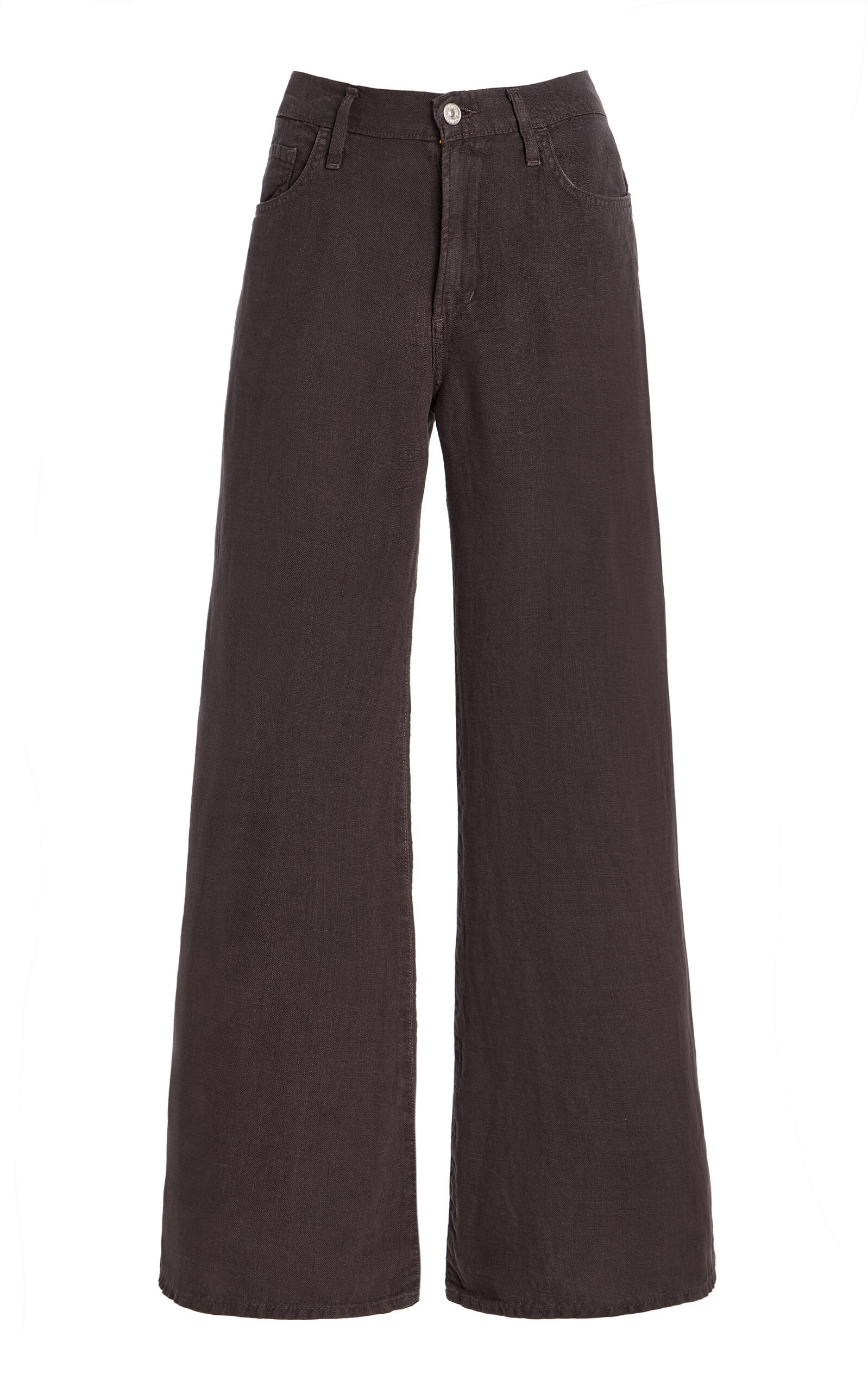 Citizens of Humanity - Nora Low-Rise Linen Trousers - Dark Grey - 30 - Moda Operandi