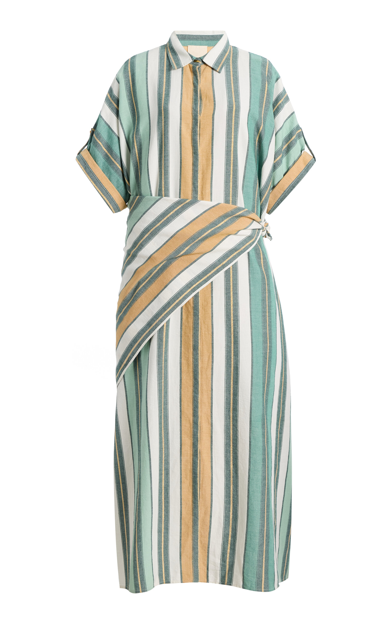 Ilio Nema Melanie Caftan Cotton-blend Midi Dress In Multi