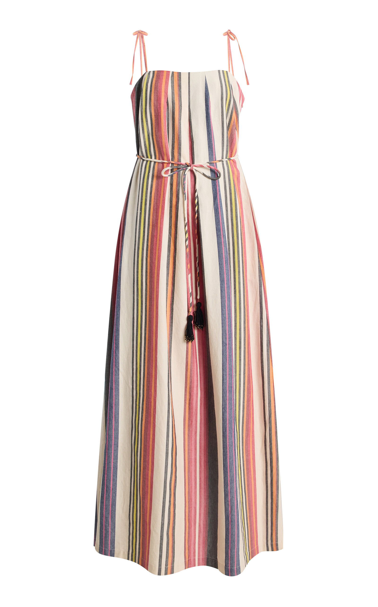 Ilio Nema Nisus Striped Cotton Maxi Dress In Multi