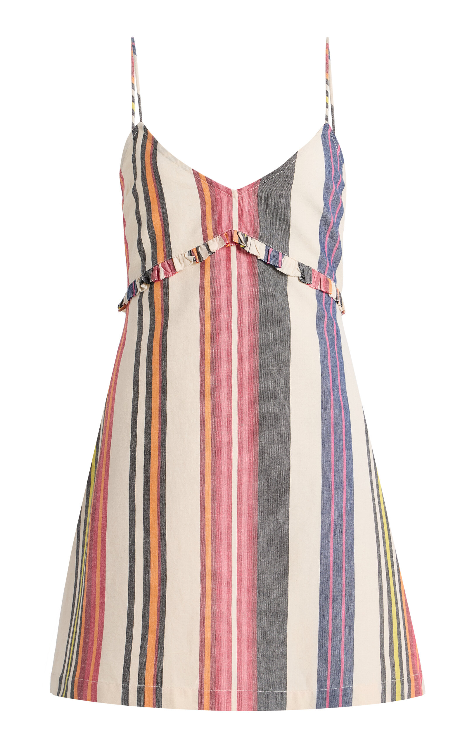 Ilio Nema Ina Striped Cotton Mini Dress In Multi