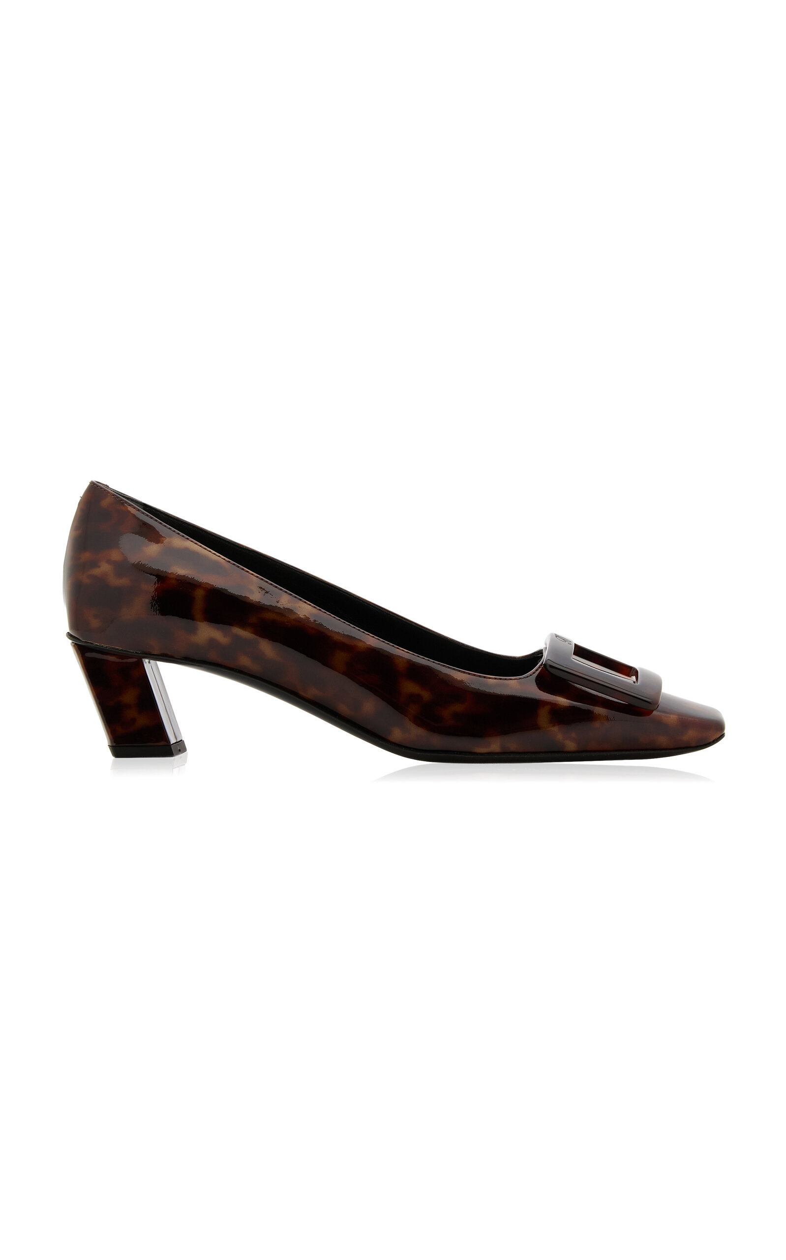 Roger Vivier Belle Vivier Tortoiseshell Patent Leather Pumps - Moda Operandi