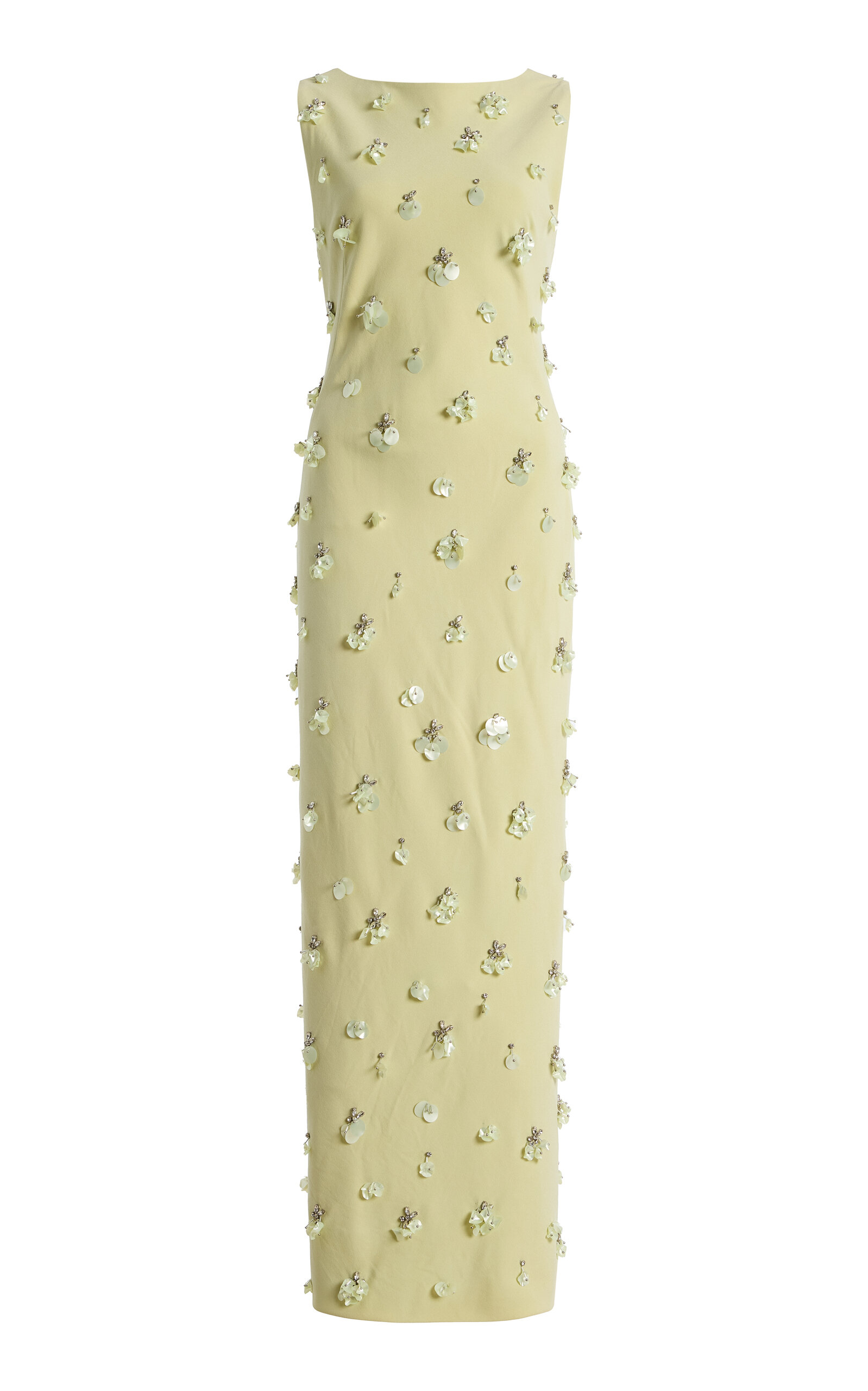 SIMKHAI Claudia Embellished Crepe Midi Dress