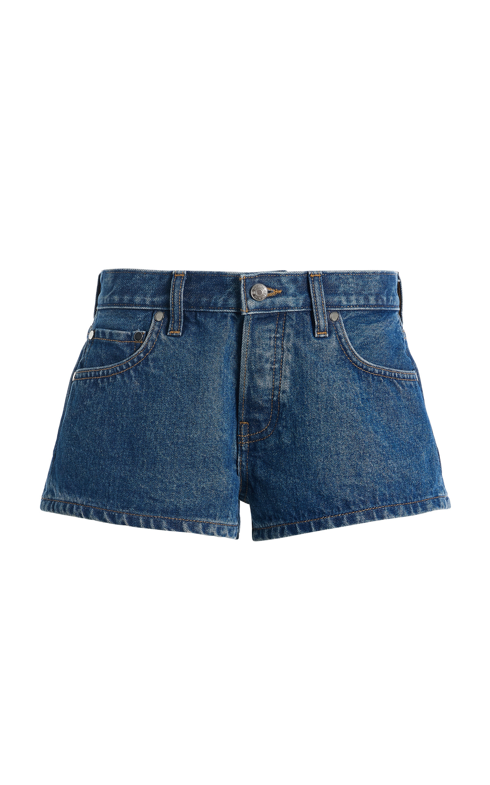 EB Denim Portman Low-Rise Cotton-Blend Mini Shorts