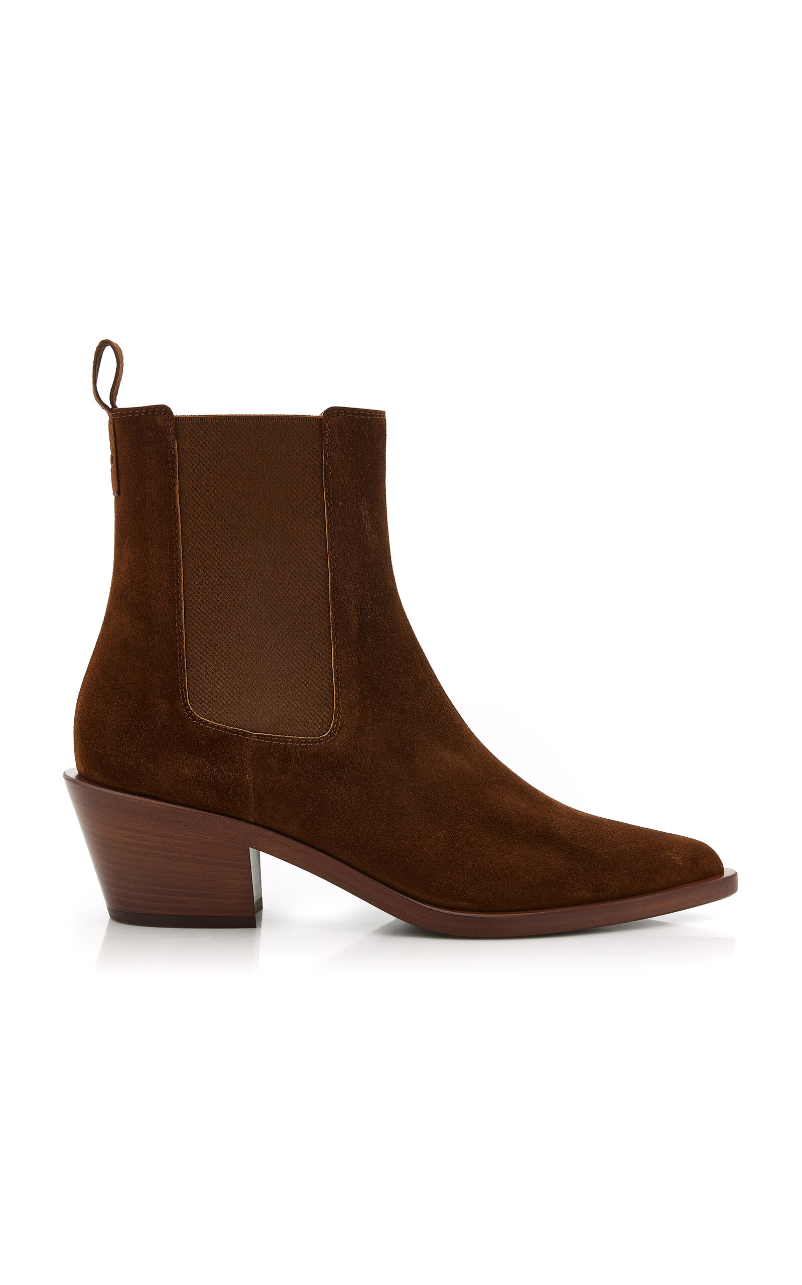 Gianvito Rossi Wylie Suede Ankle Boots In Brown