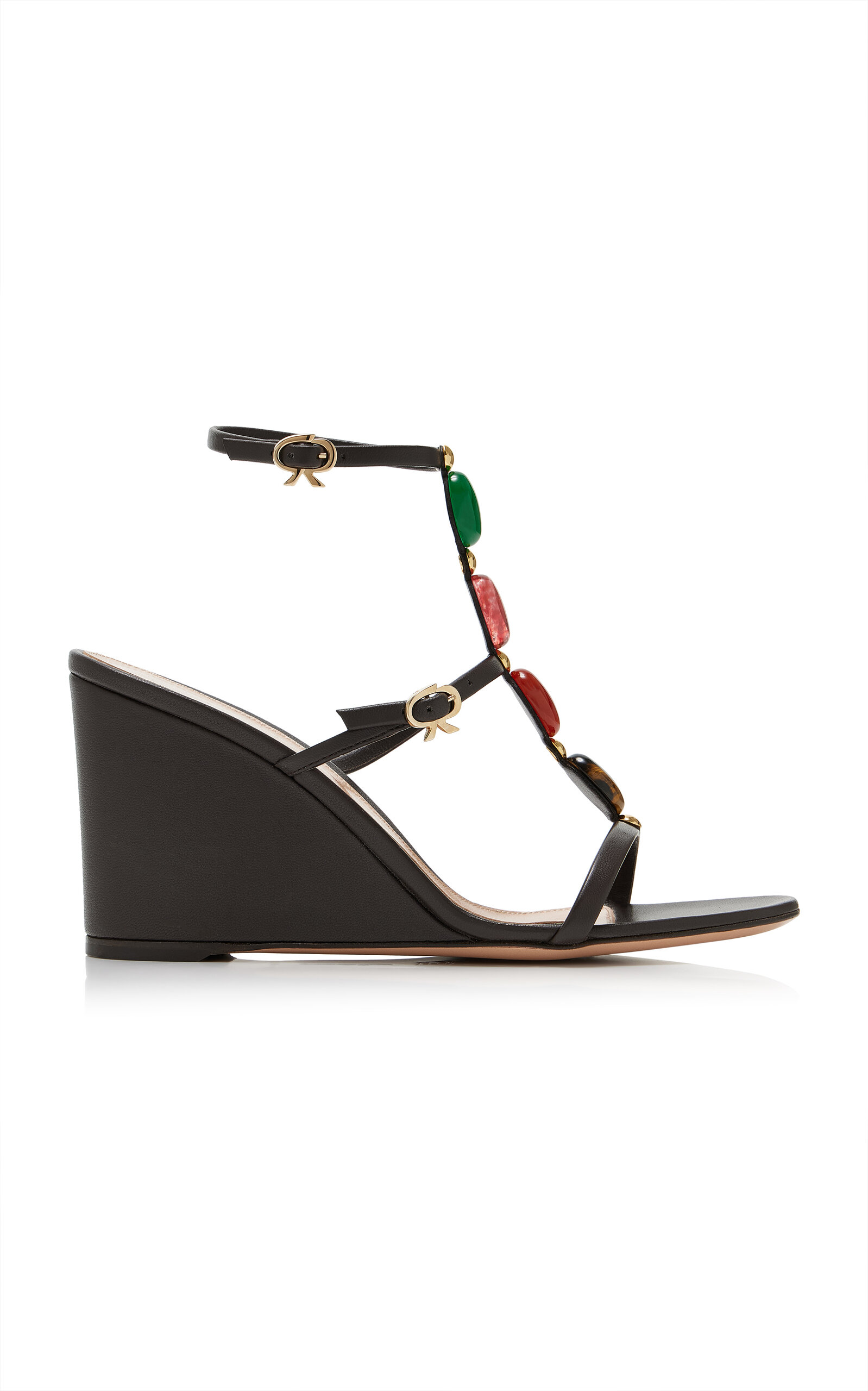 Gianvito Rossi Beaded Leather Sandals