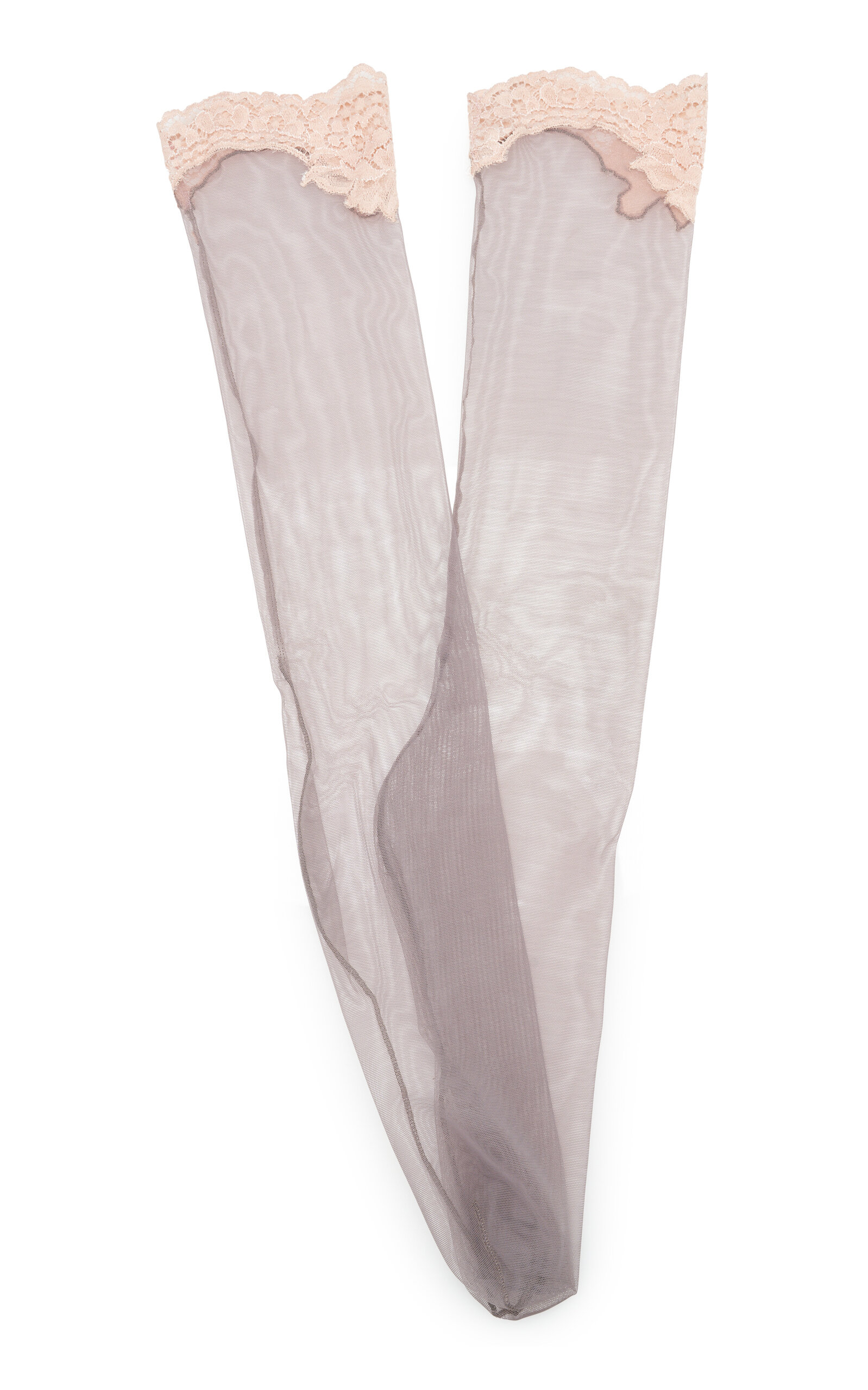Valentino Garavani Lace-Trimmed Mesh Socks | Thumbnail 5
