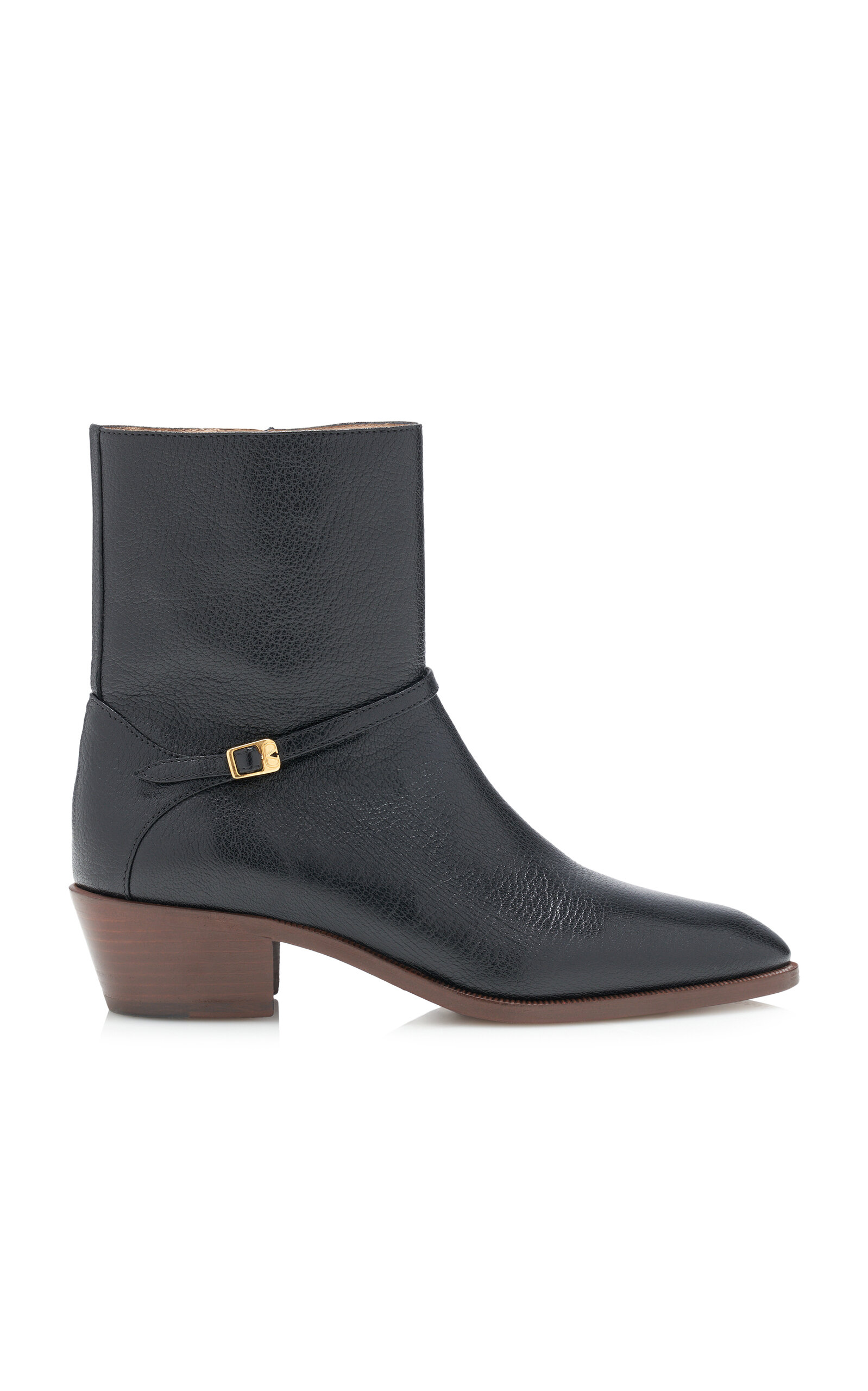 Valentino Garavani Bootie | Pattie | T. 40 | Capretto/a. Light Gold Logo In Black