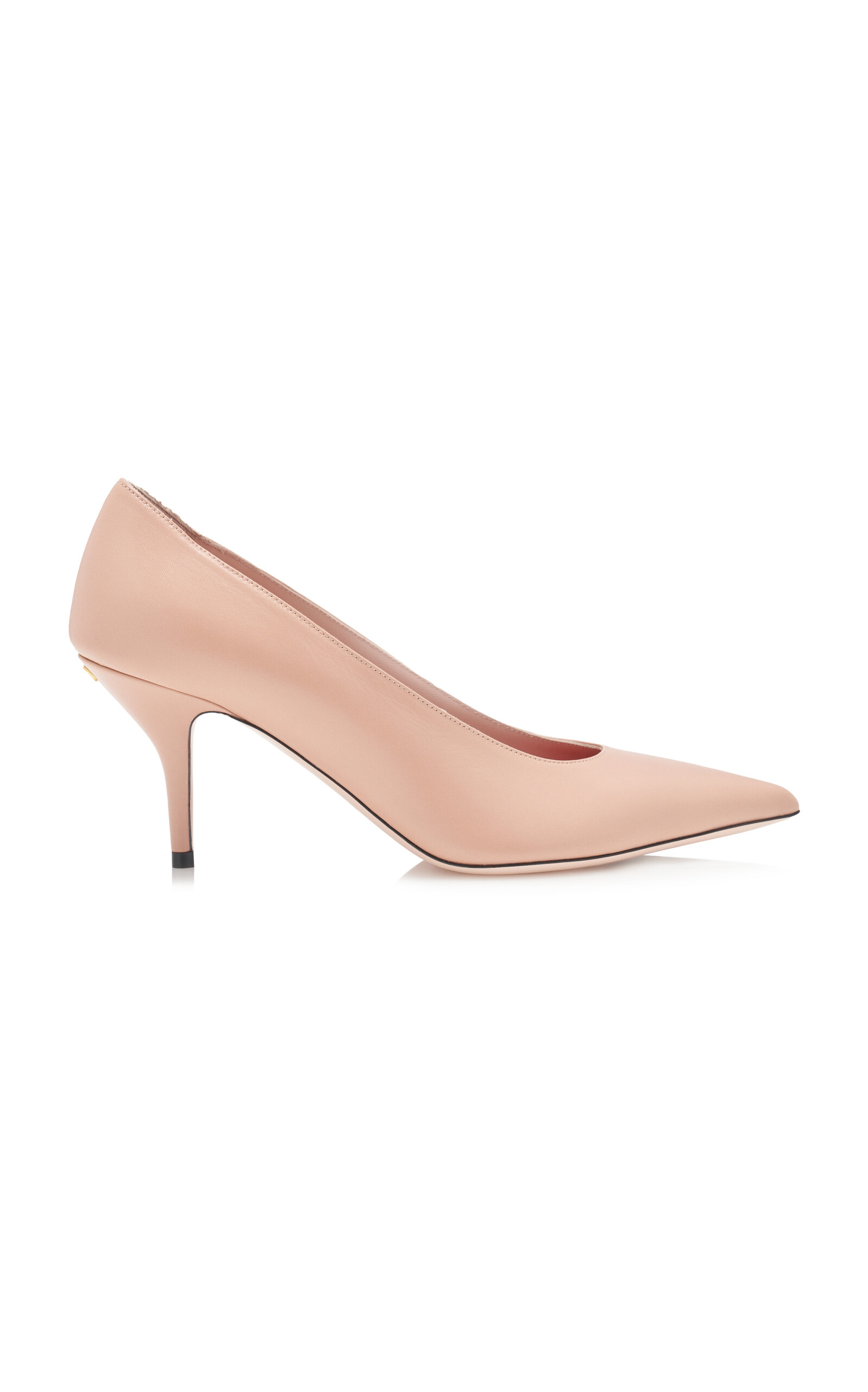 Valentino Garavani Pump | Cuttie | T. 75 | Capretto/a. Light Gold Logo In Pink