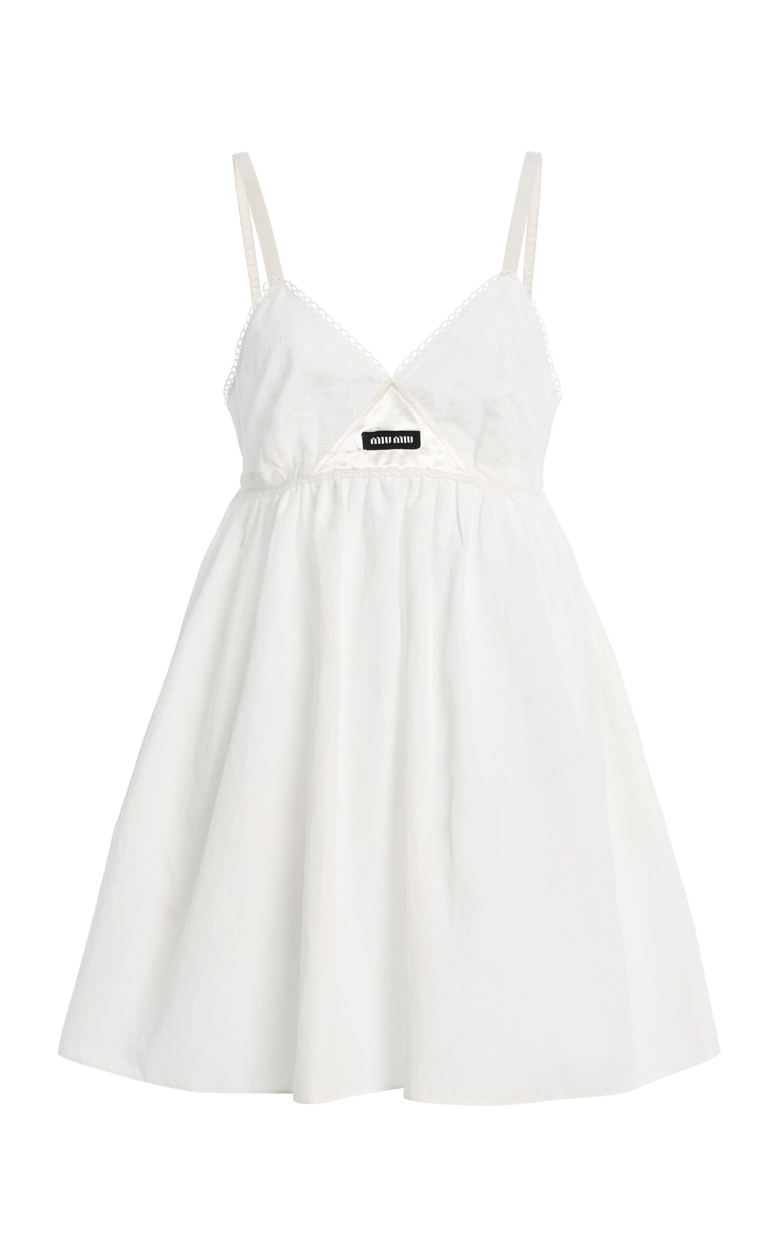 Miu Miu Pop Cotton-Blend Mini Dress - Moda Operandi