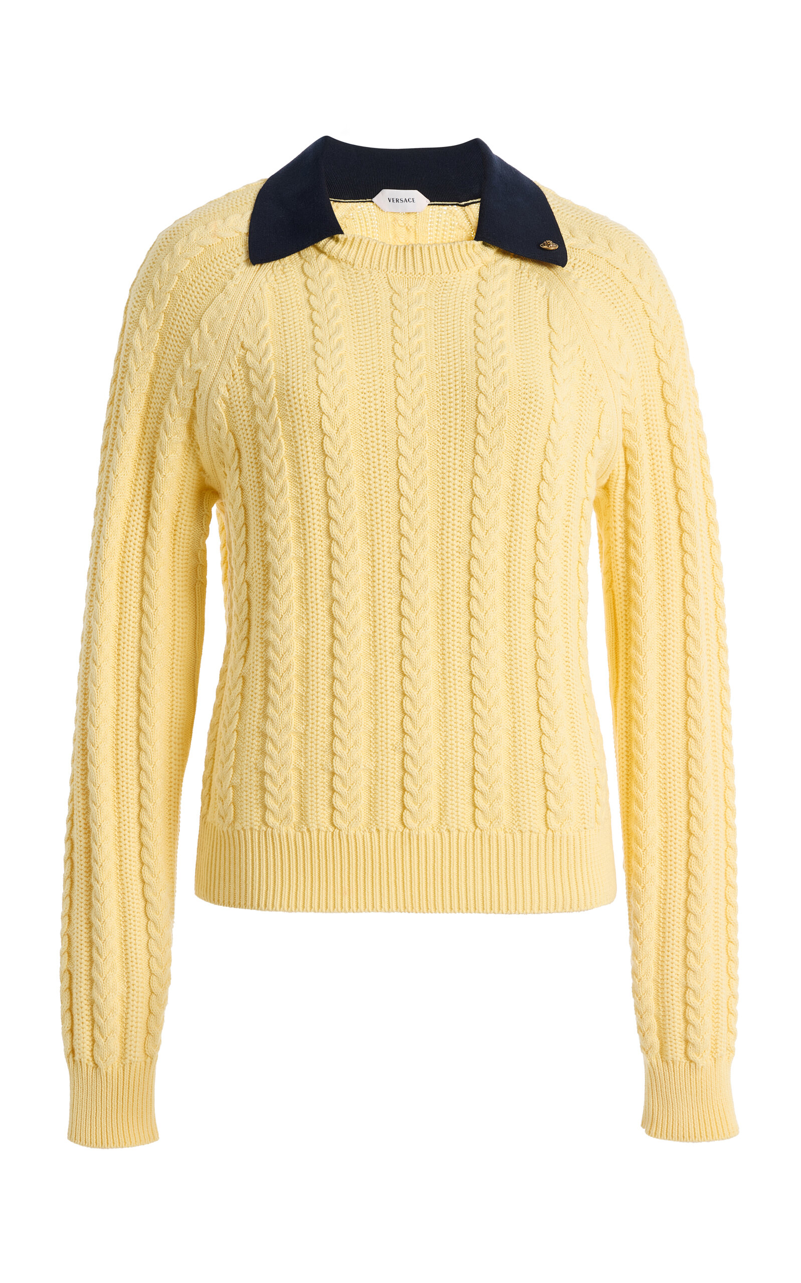 Versace Cable-Knit Cotton Sweater