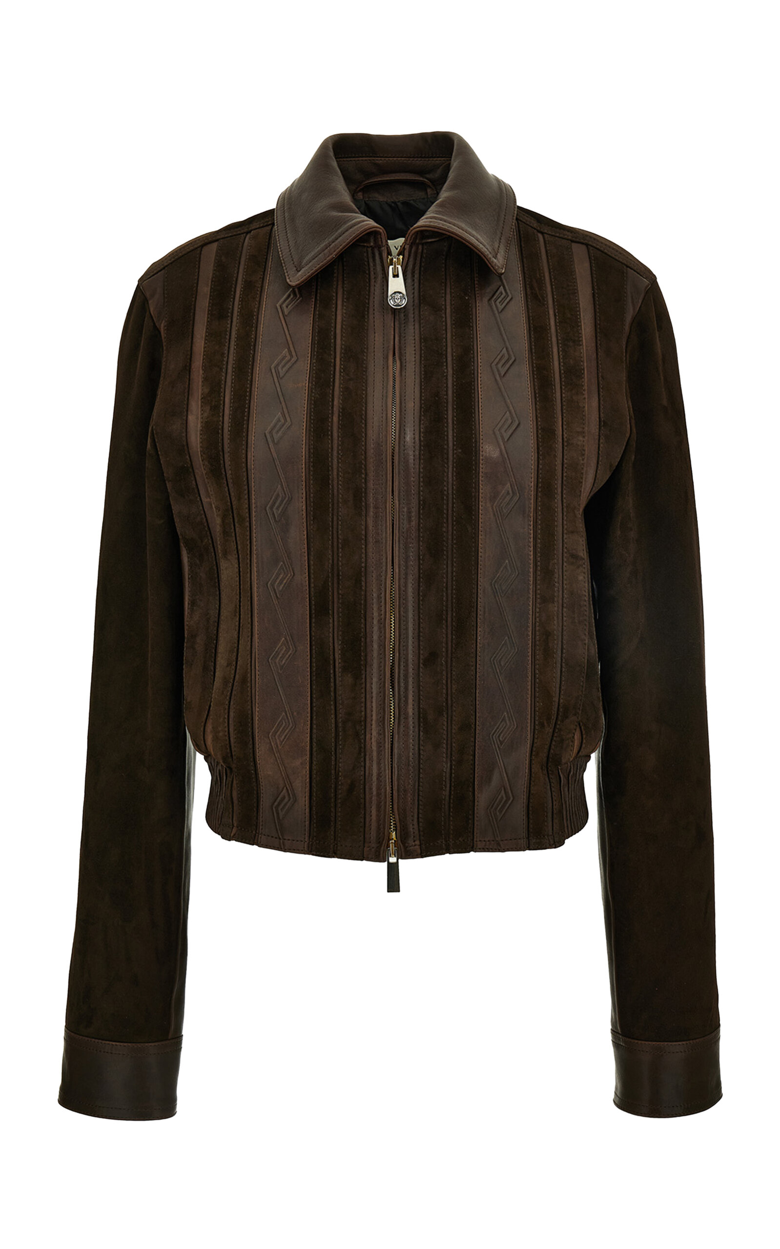 Versace Embossed Leather and Suede Blouson Jacket | Thumbnail 8 Versace Embossed Leather and Suede Blouson Jacket | Thumbnail 8