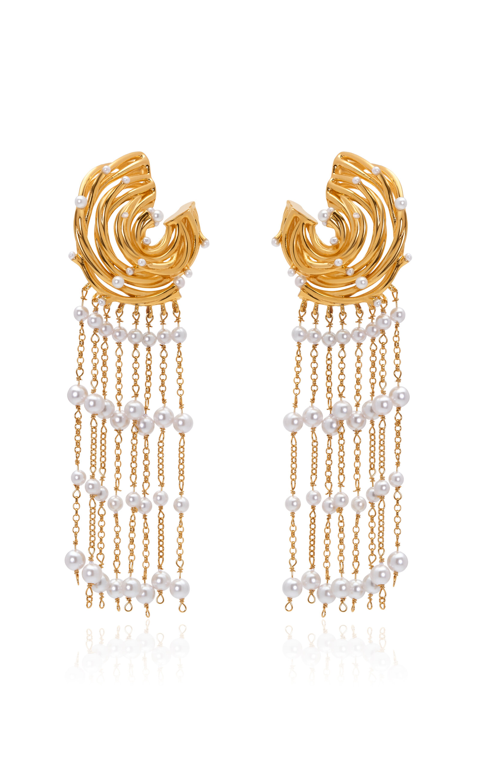 Oscar de la Renta - Nest Pearl Earrings - White - OS - Moda Operandi - Gifts For Her