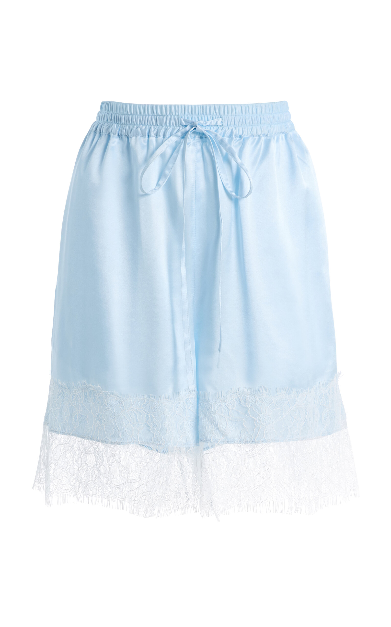 Third Form Exclusive Whisper Lace-Trimmed Silk-Blend Shorts