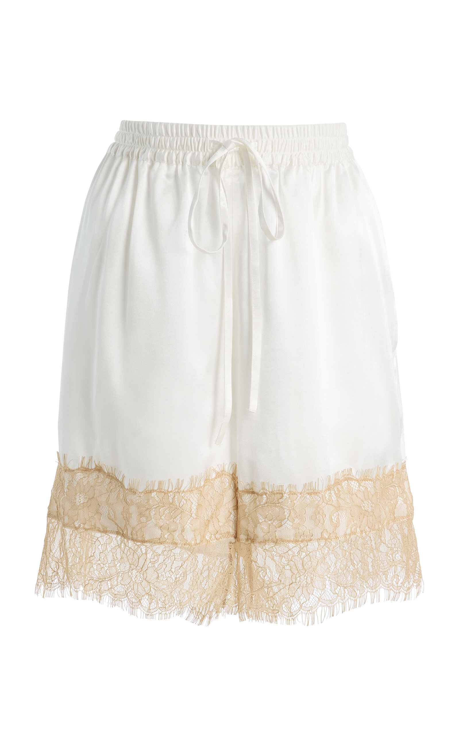 Third Form Exclusive Whisper Lace-Trimmed Silk-Blend Shorts