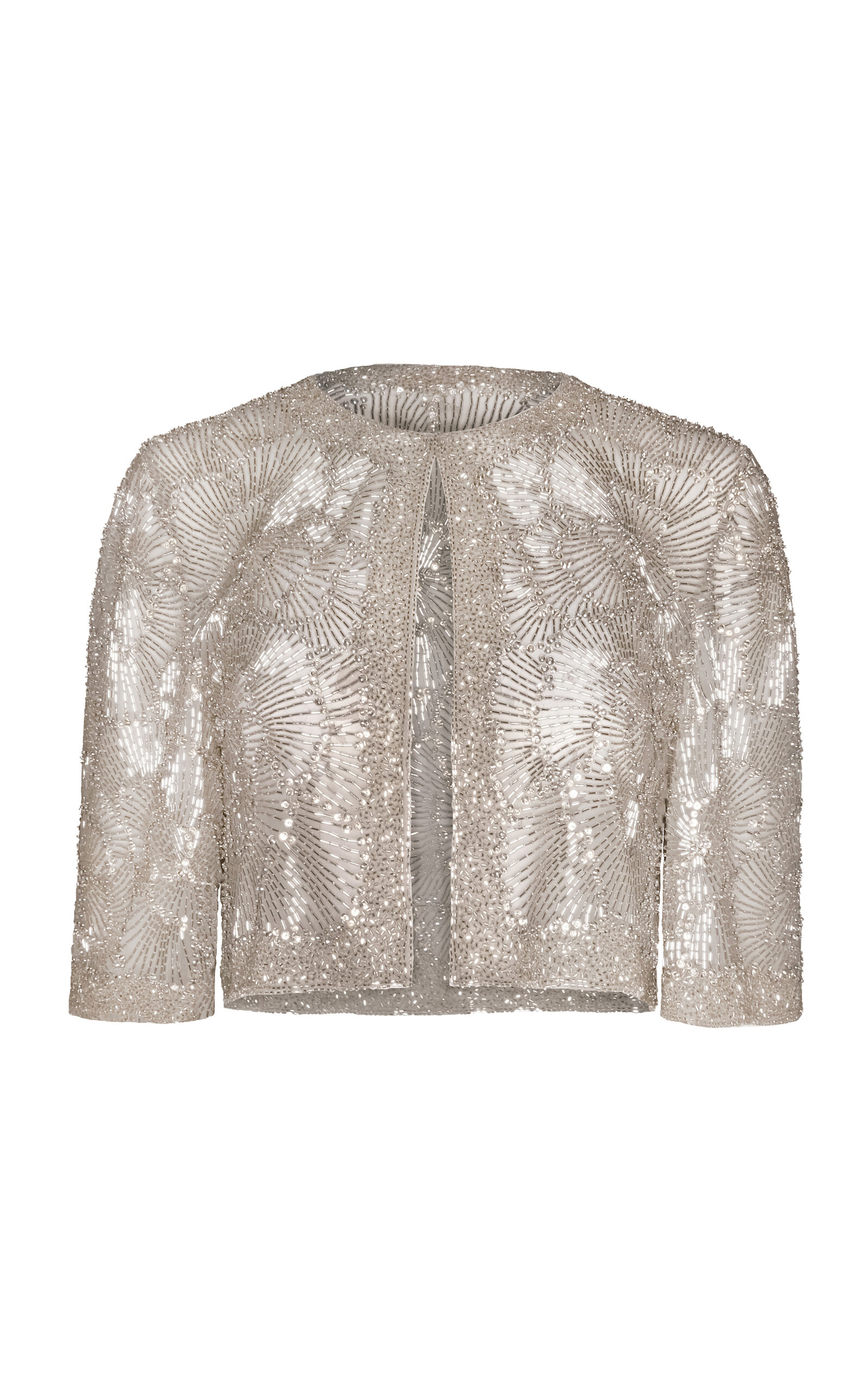 Naeem Khan Beaded Cropped Bolero