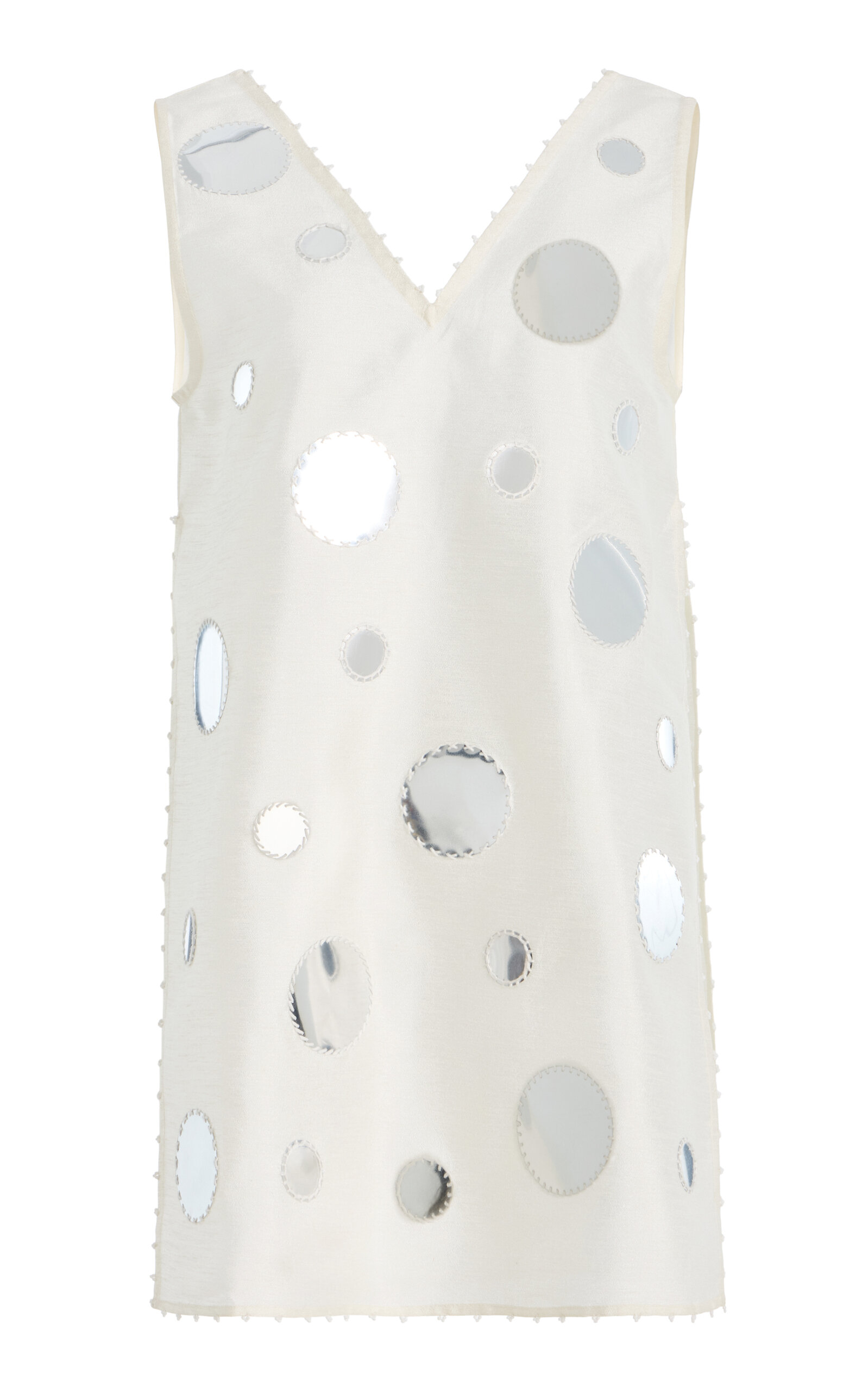 Chan Luu Exclusive La Isla Sequined Dupioni Tunic In White