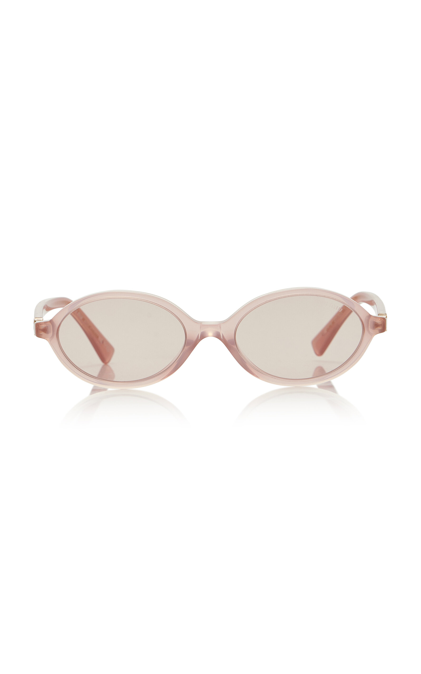 Miu Miu Round-frame Acetate Sunglasses In Pink