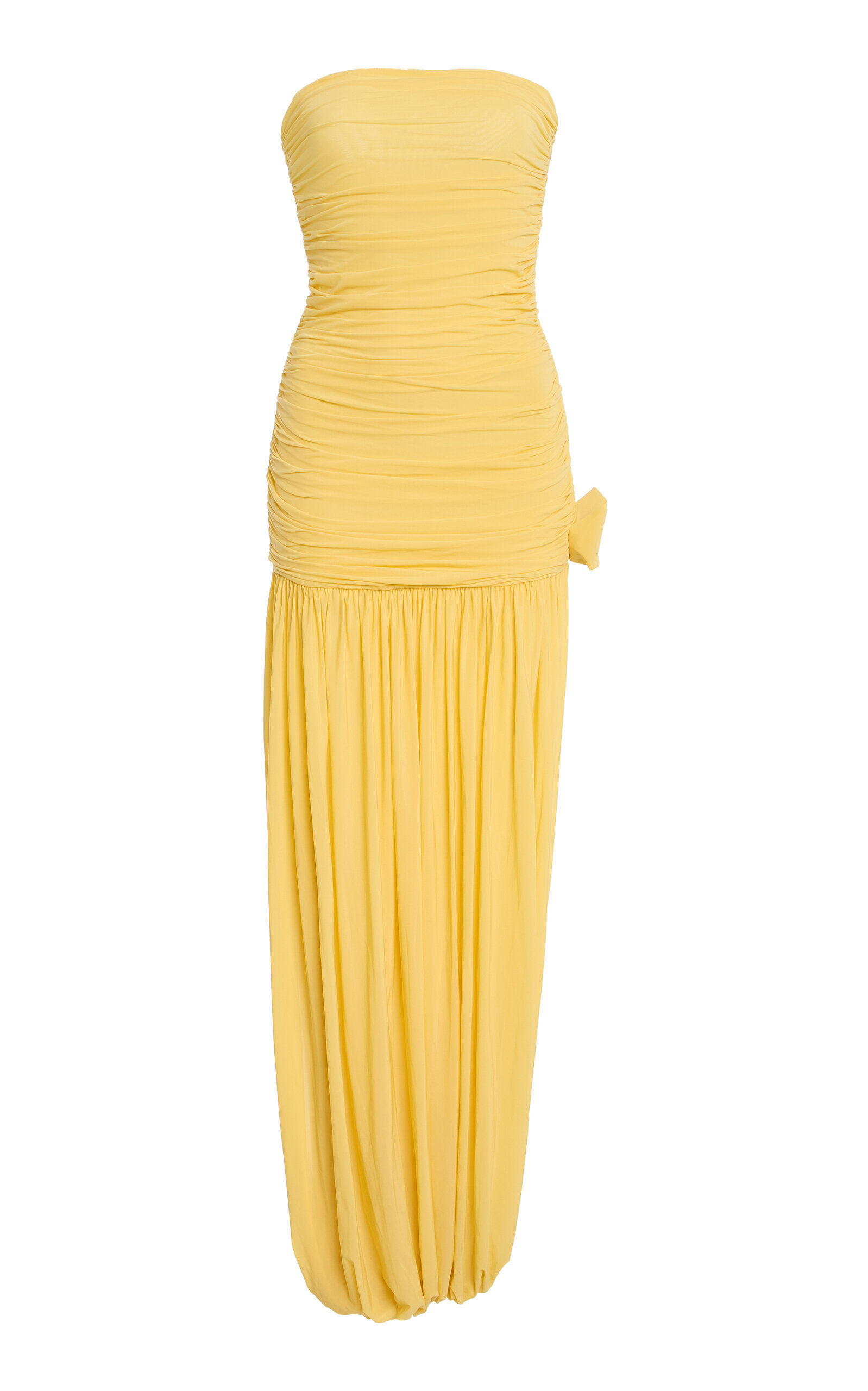 Maygel Coronel Halo Ruched Jersey Maxi Dress