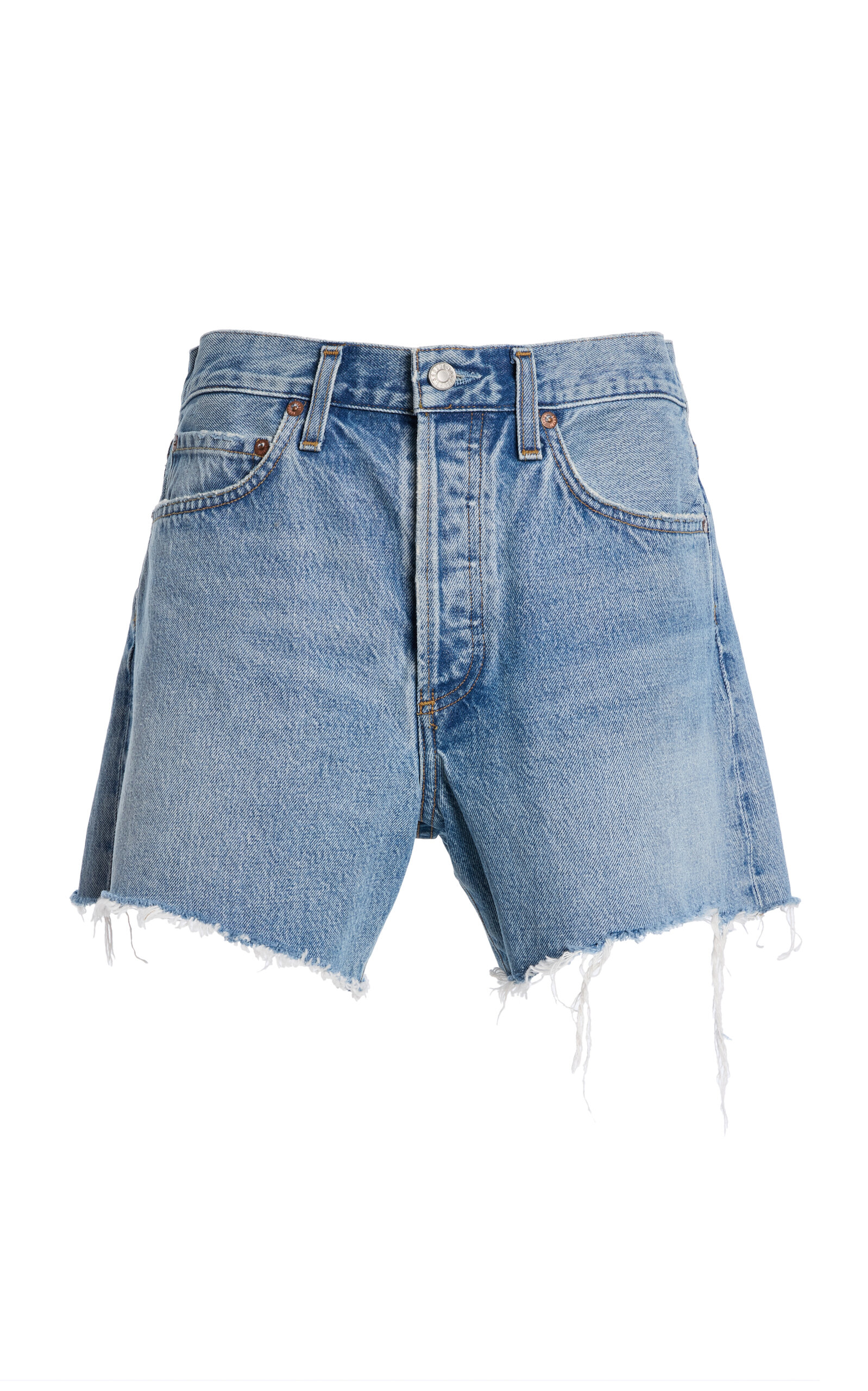 Agolde Parker Long Denim Shorts