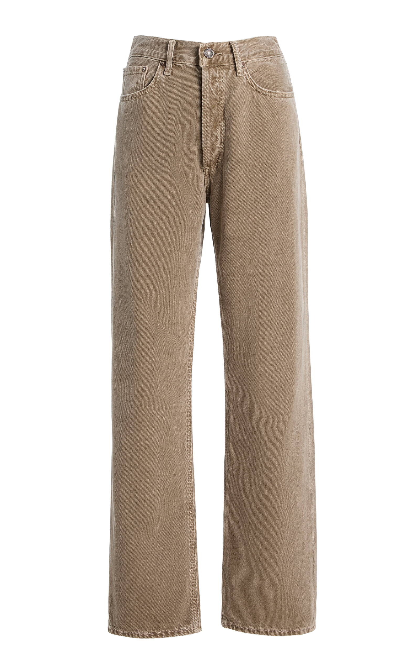 Agolde Lana Rigid Mid-rise Straight-leg Jeans In Brown