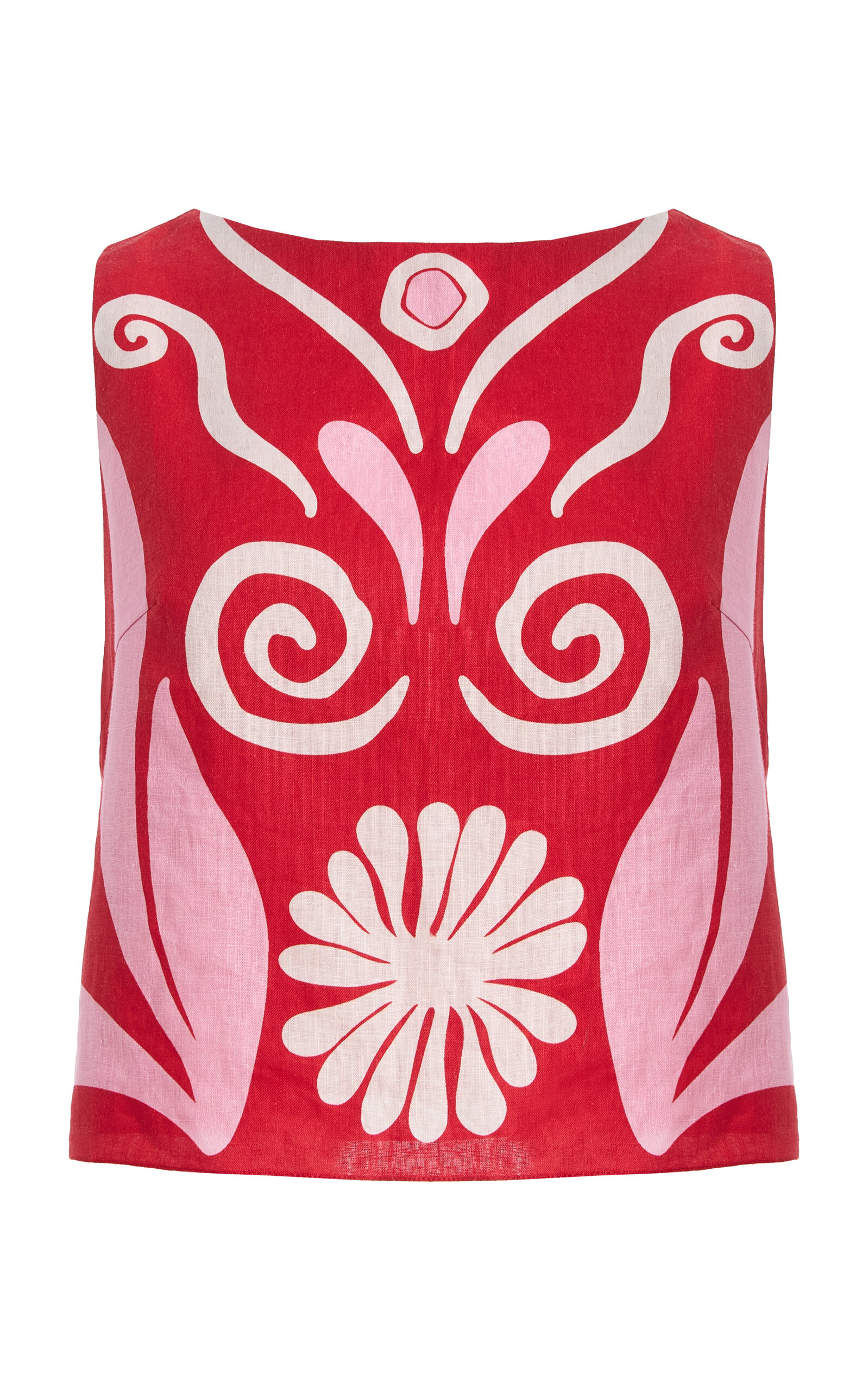 Cala de la Cruz Avelino Printed Linen Top