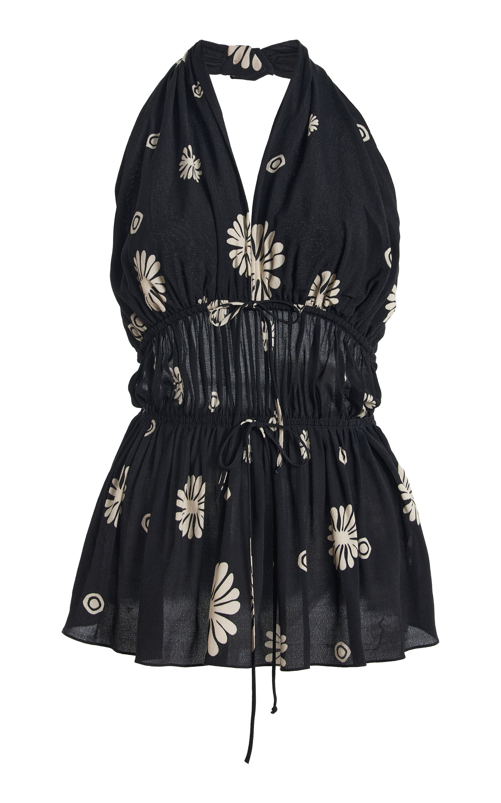 Cala de la Cruz Rosie Pleated Chiffon Top