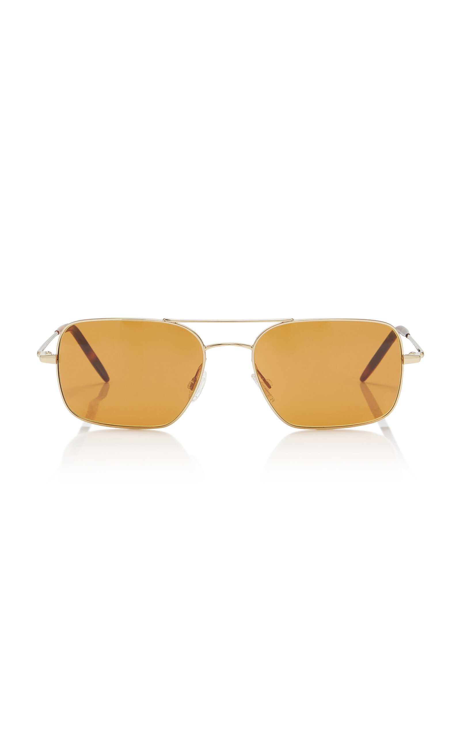 Oliver Peoples Victory II Square-Framed Metal Sunglasses