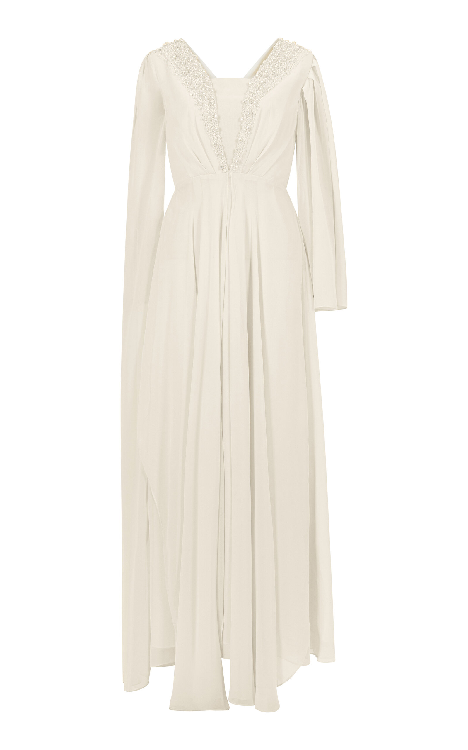 La Plain Pearldrop Chiffon Caftan