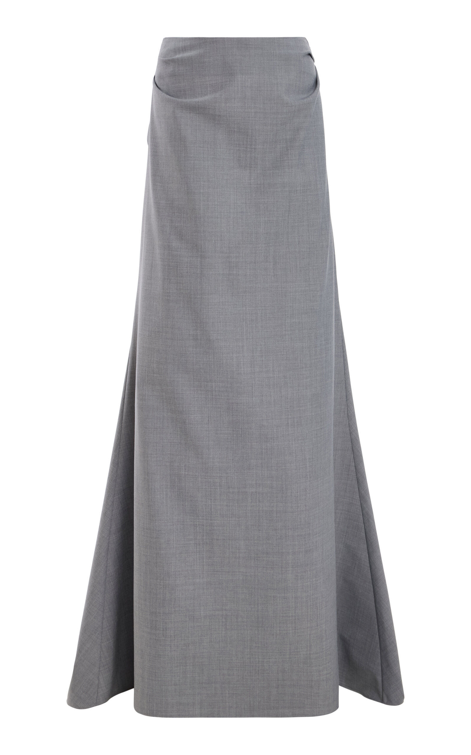 Rosie Assoulin Just a Small Gathering Wool Skirt