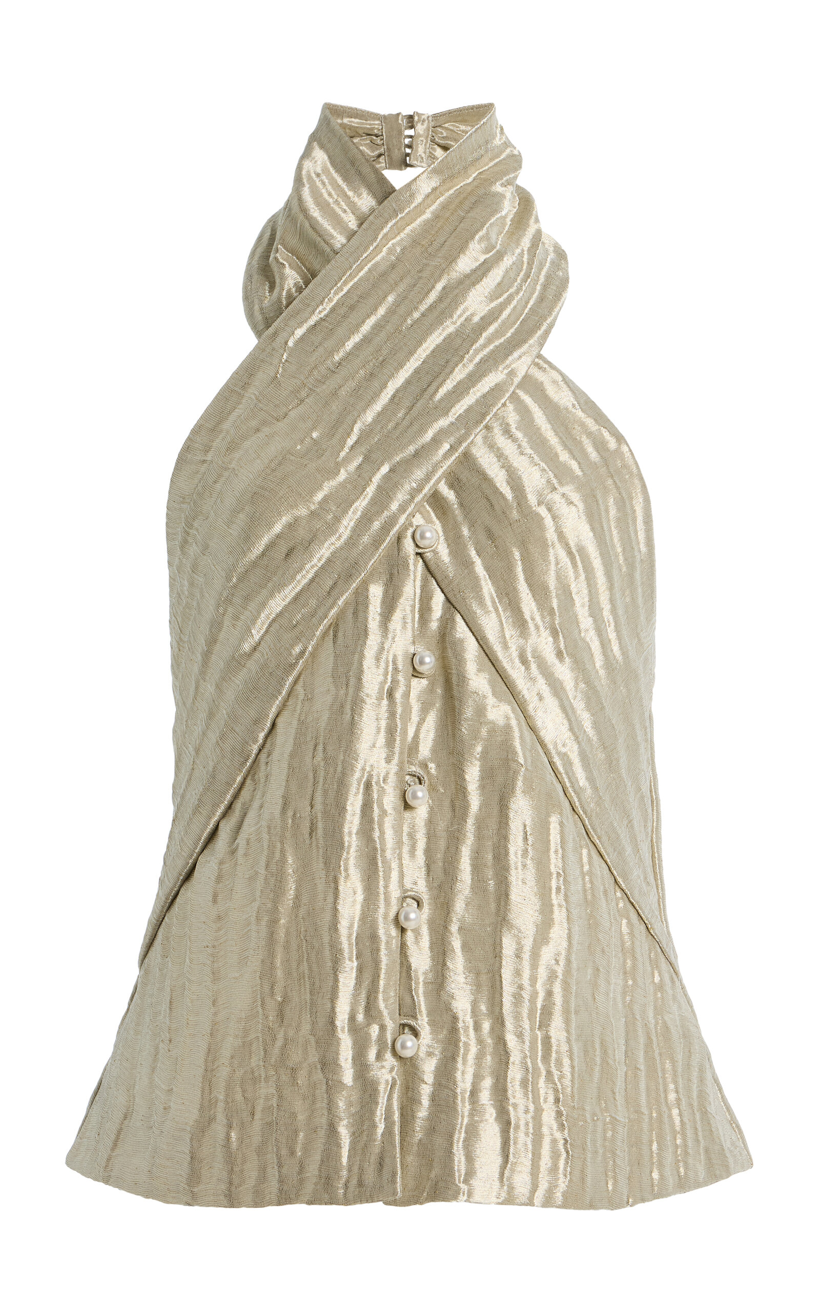 Rosie Assoulin Twisted Halter Vest Top