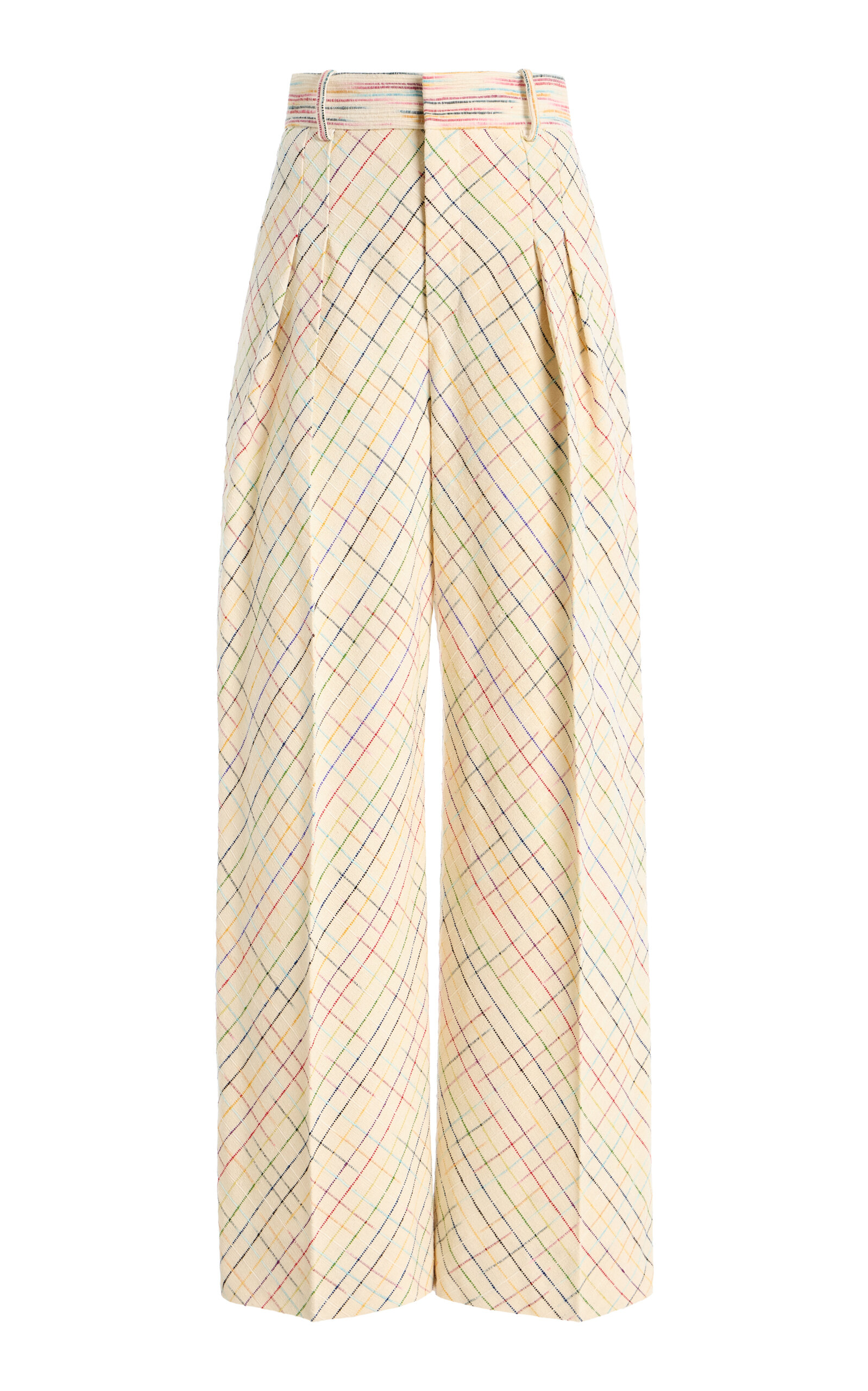 Rosie Assoulin Wide Leg Pleated Silk Pants