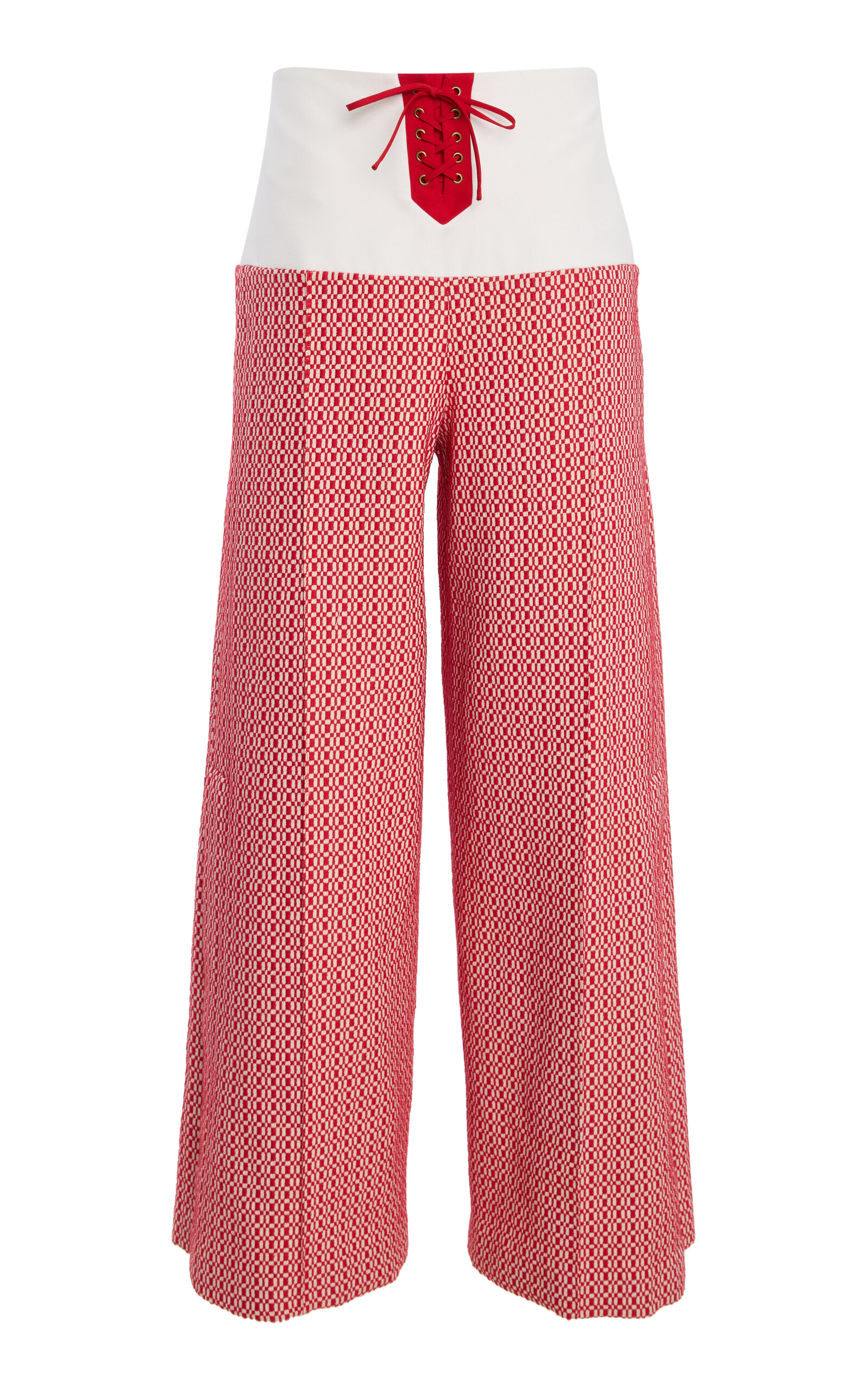 Rosie Assoulin Front & Center Lace Up Woven Pants