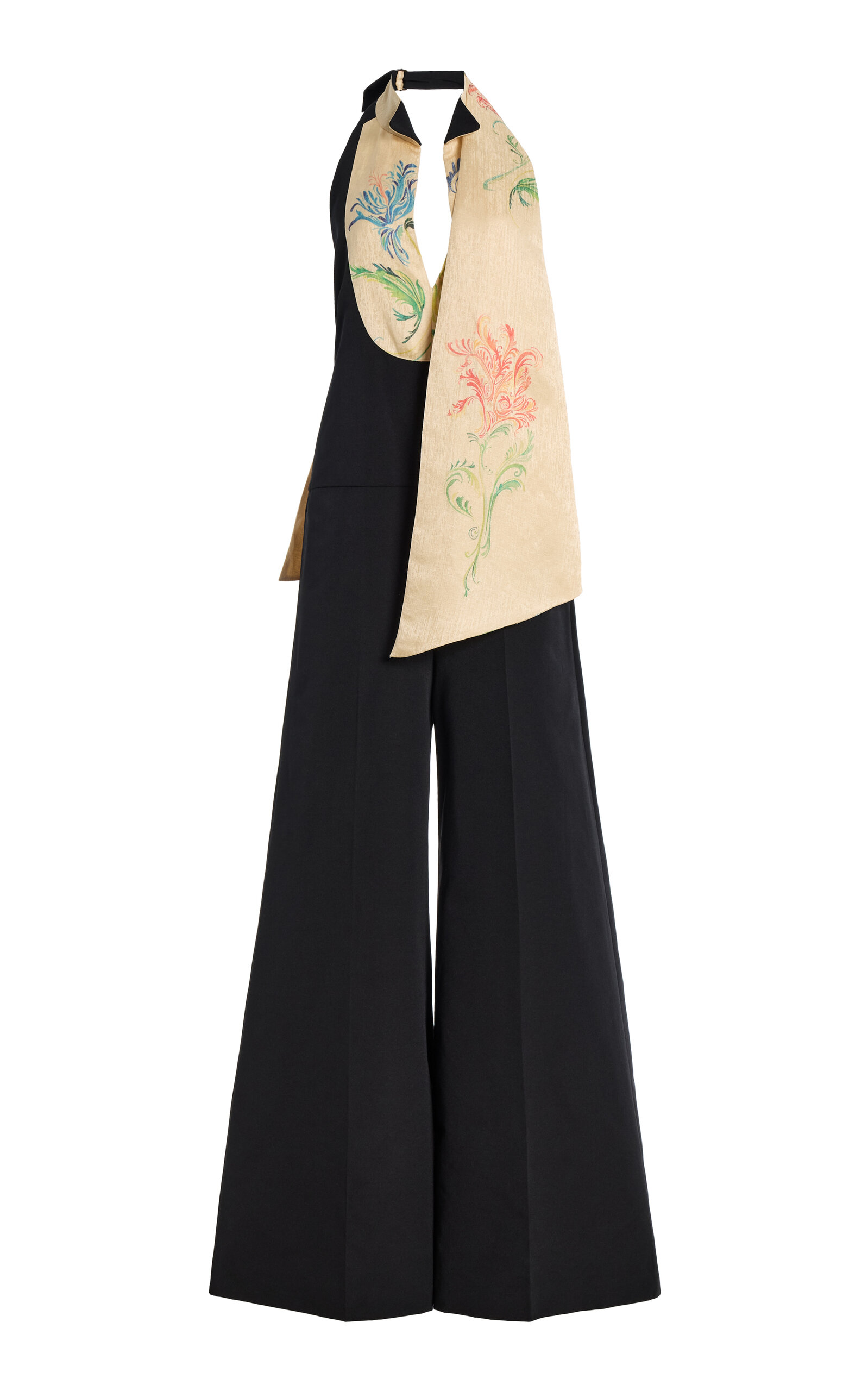 Rosie Assoulin Tuxedo Bib Cotton Jumpsuit
