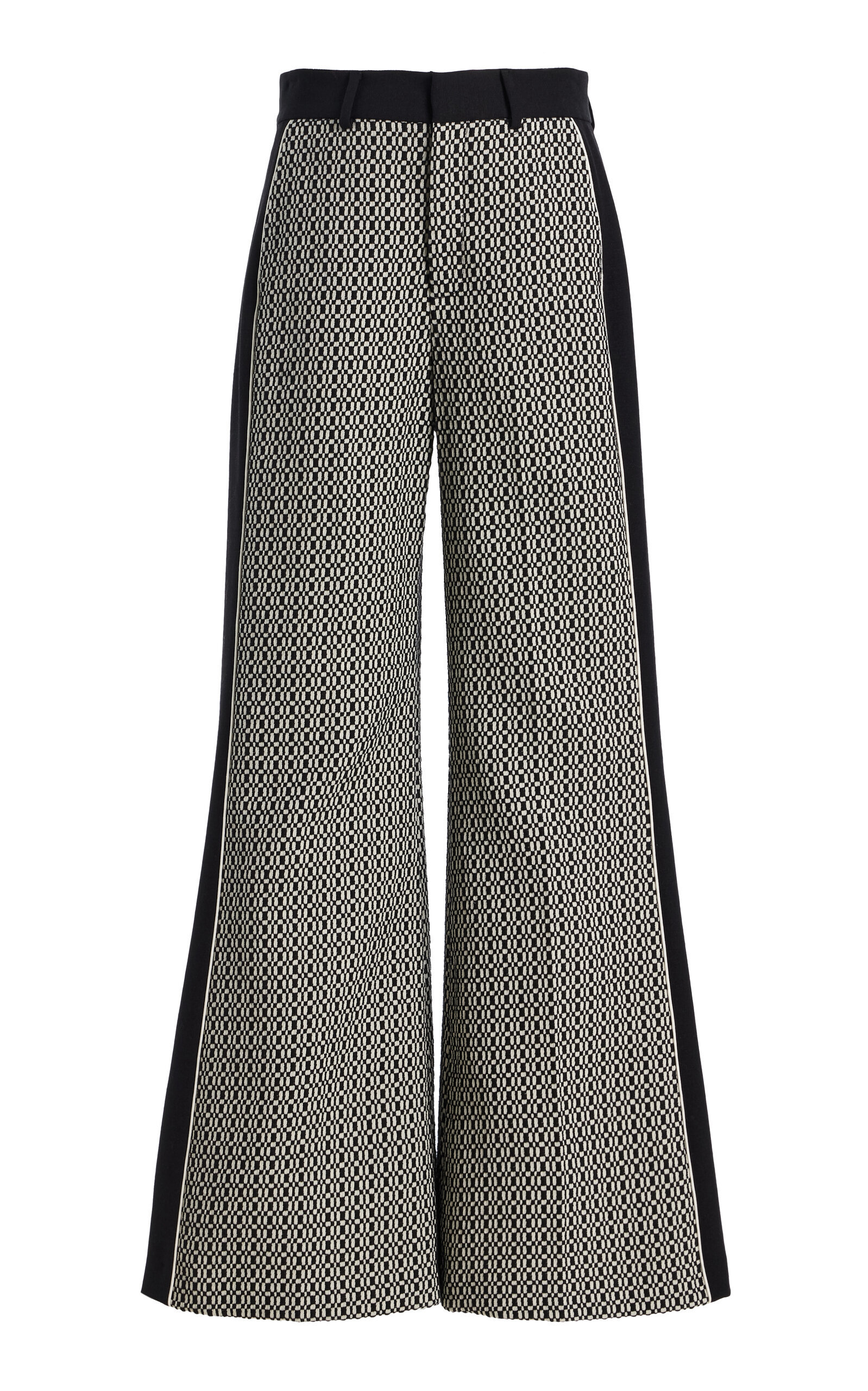 Rosie Assoulin Paneled Flare Woven Pants