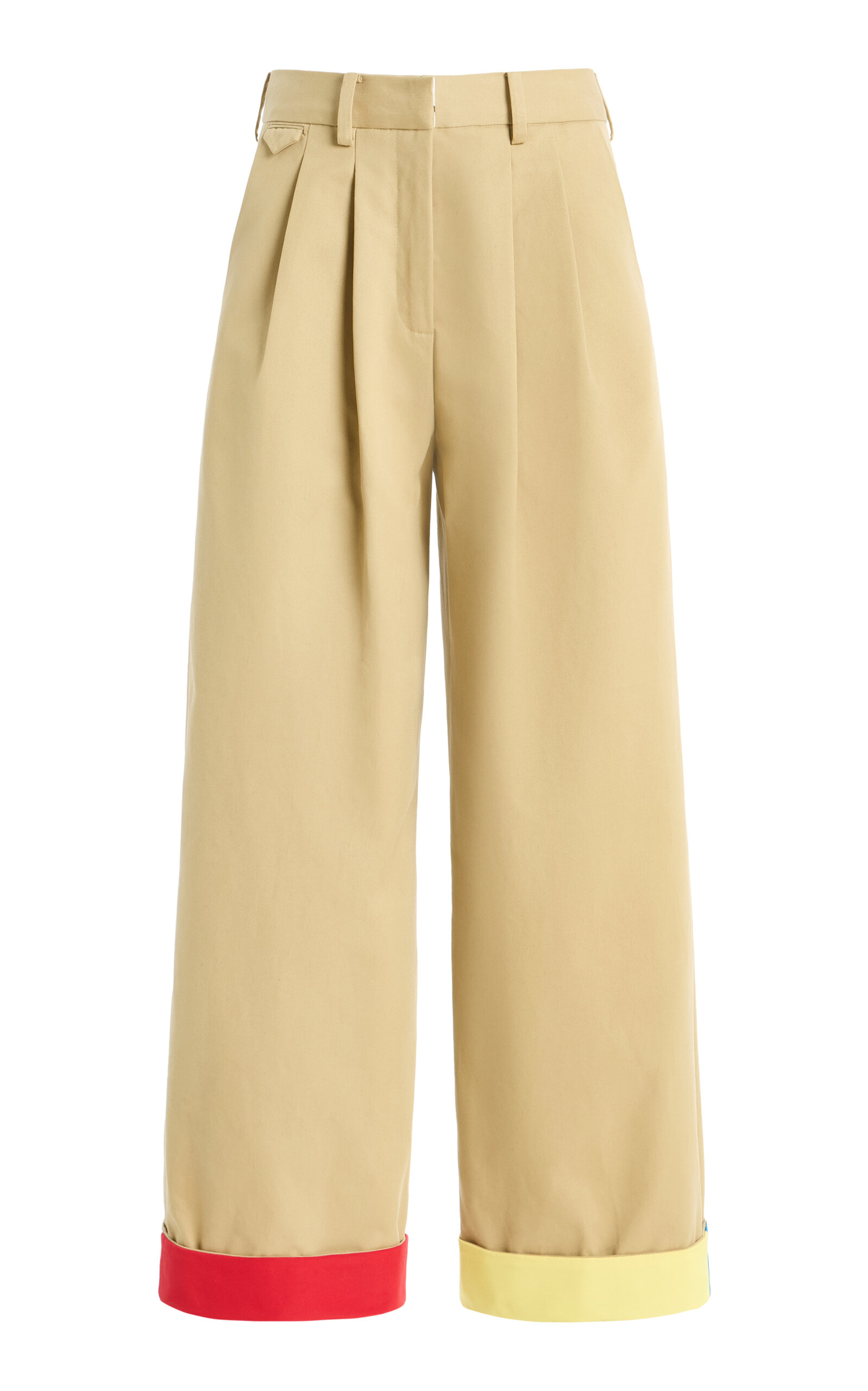 Rosie Assoulin Simon Says Tailored Relaxed Cotton Trousers