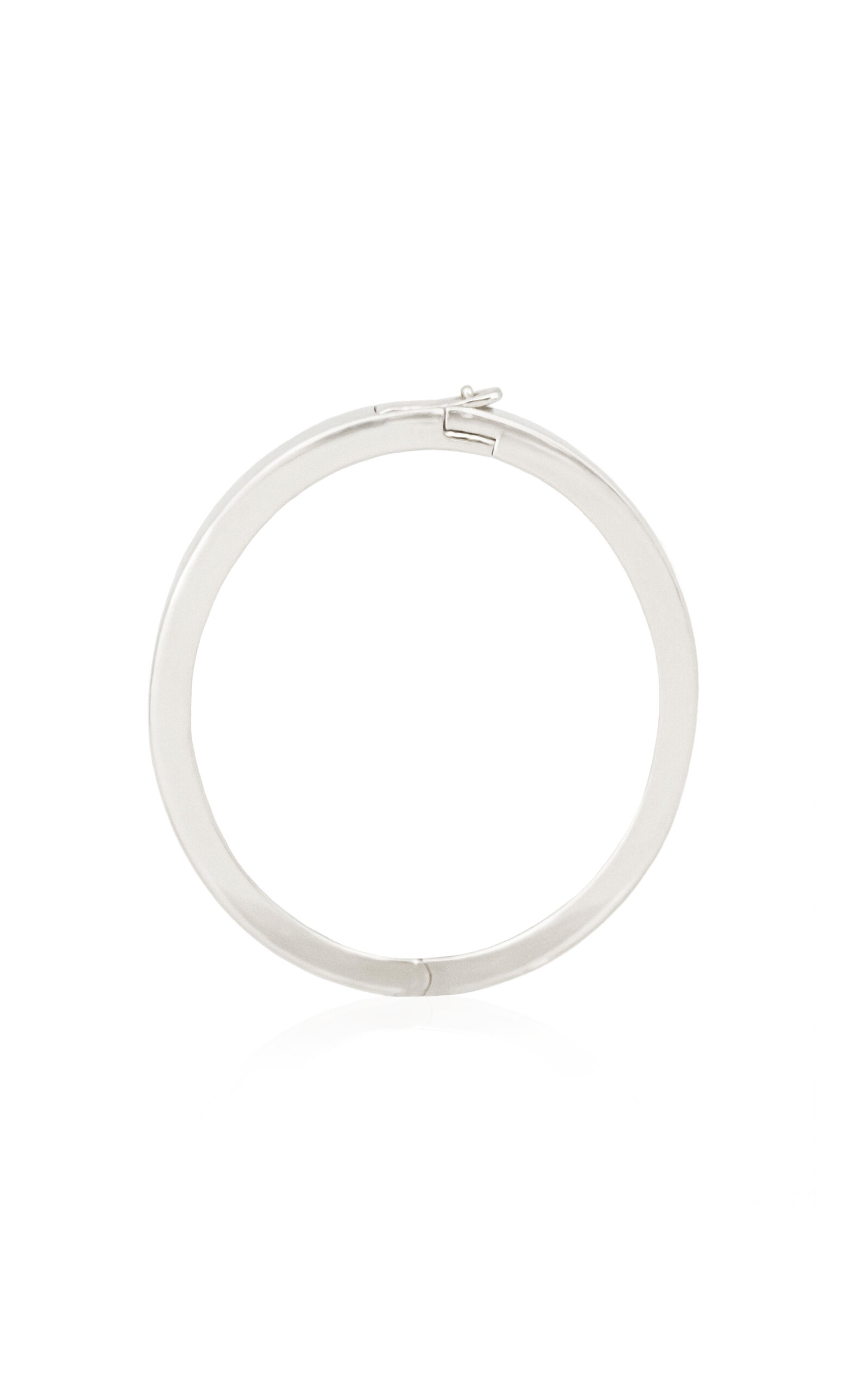 Ashna Mehta Large 18K White Gold Bag Charm Extension Oval Ring