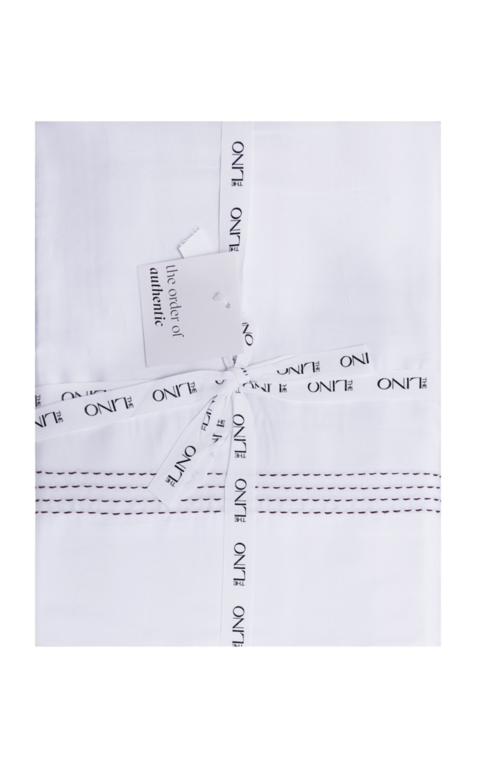 THE LINO Essential Embroidered Flat Sheet - King - Burgundy