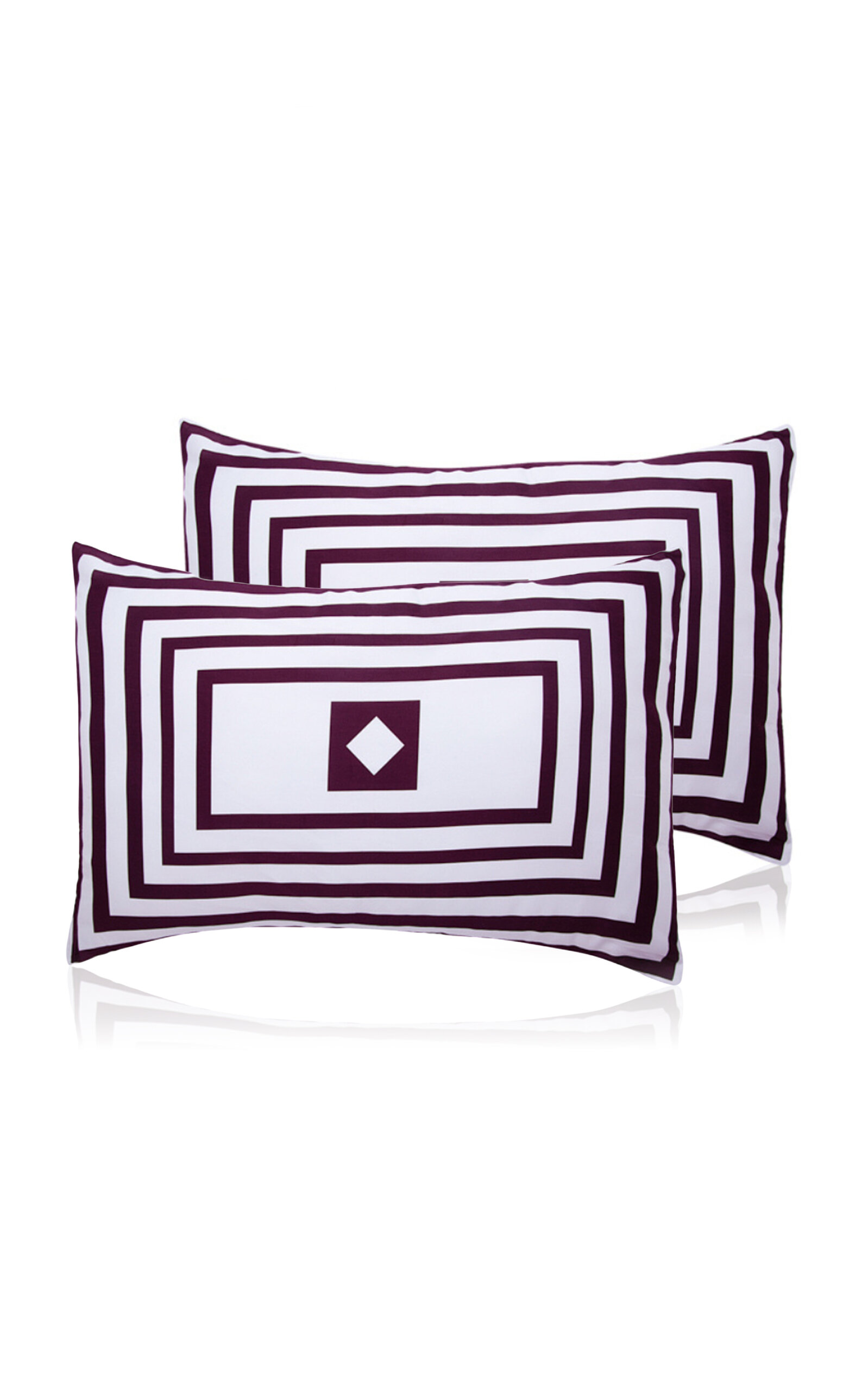 THE LINO Essential Multi Standard Shams; Set Of Two - Burgundy