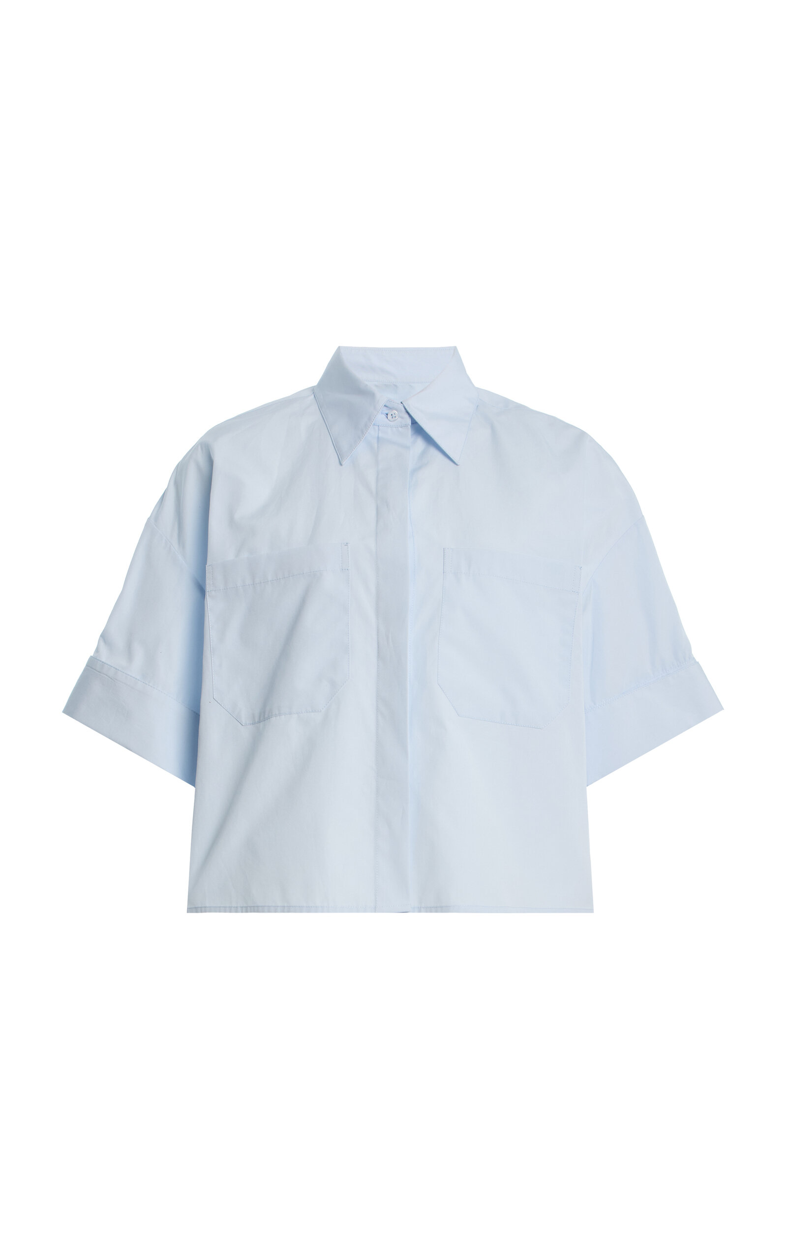 TWP My Newest Mistake Cropped Cotton Shirt