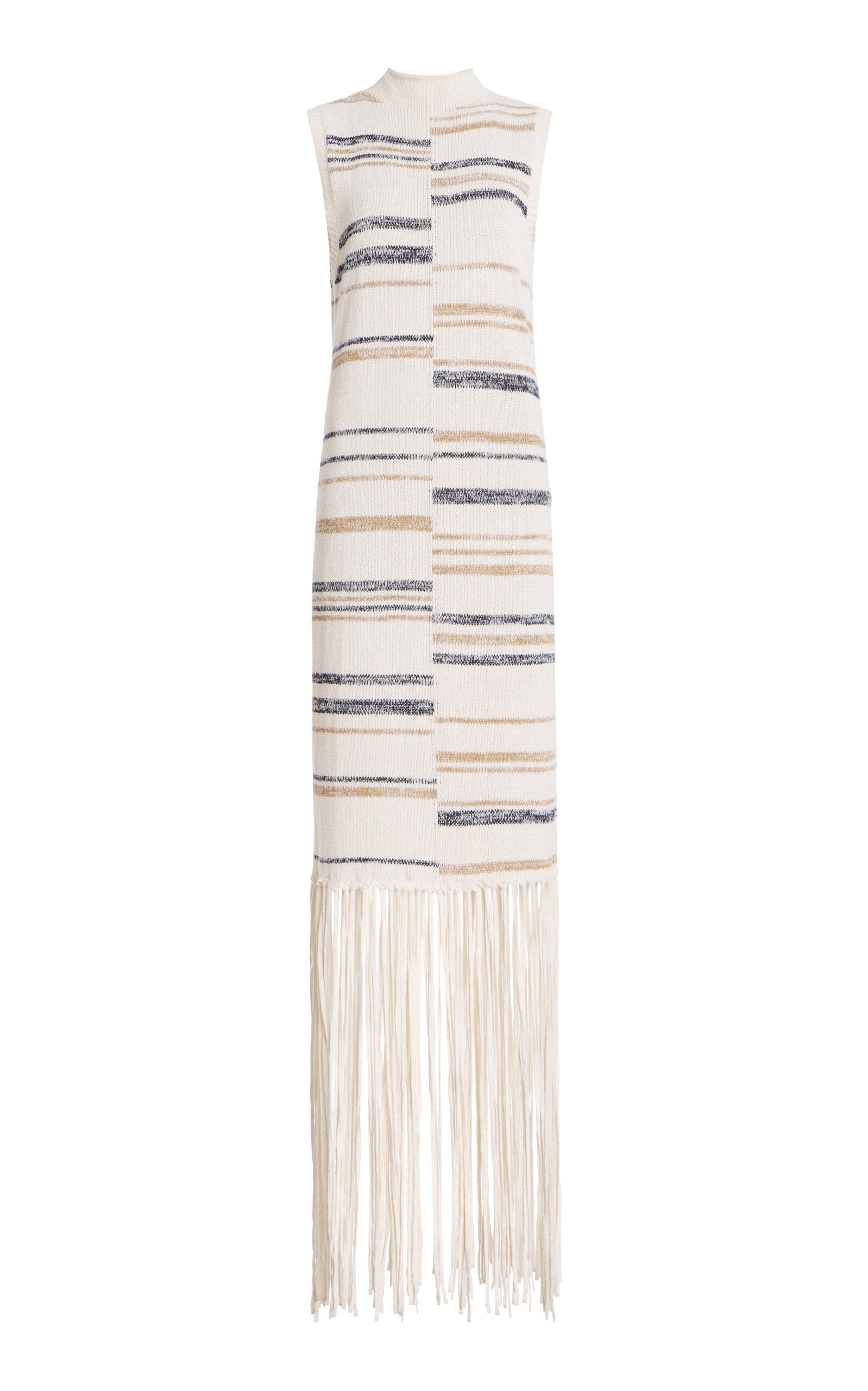 Twp Fringed Maxi Dress In Multi