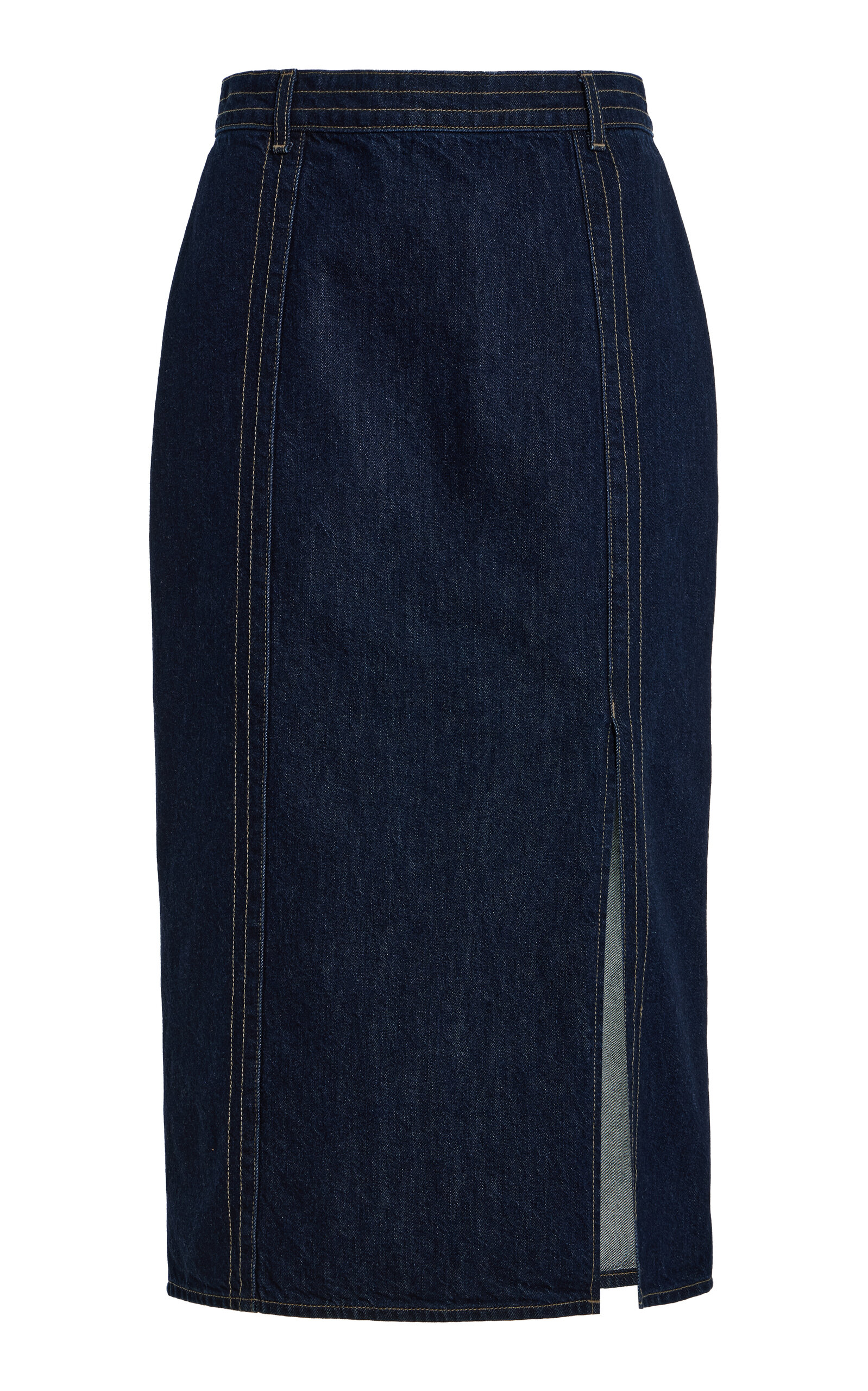 TWP Denim High-Rise Skirt